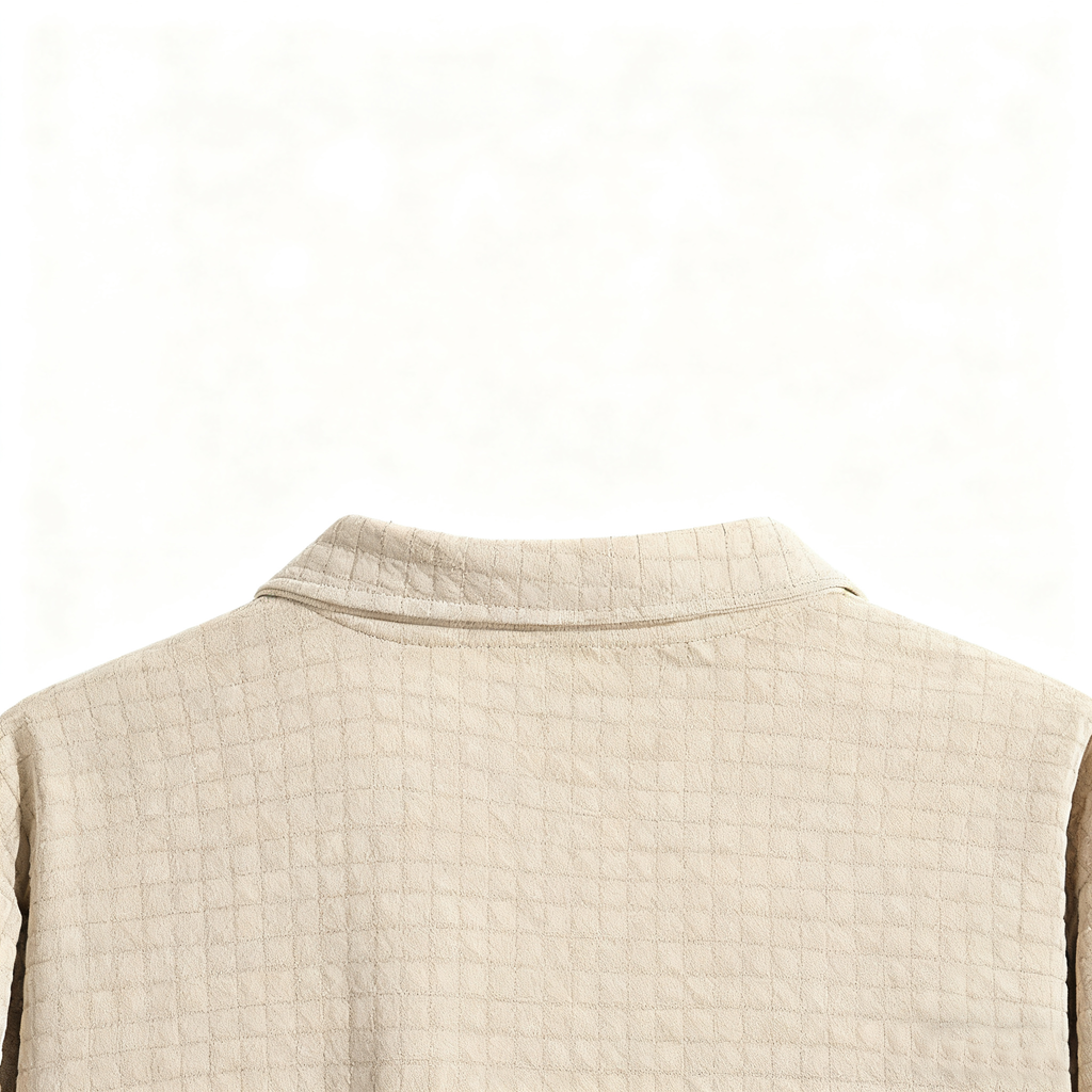 Men's Quilted Shirt Jacket - Oversized Casual Shacket with Pocket Details for Urban Style & Leisure Comfort