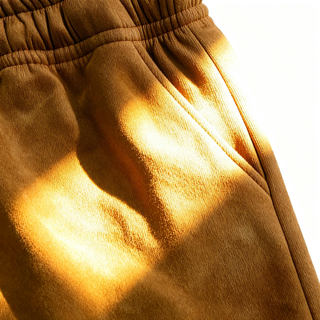 Men's Tan Wool-Blend Shorts - Retro Style with Luxe Comfort for Casual & Stylish Looks