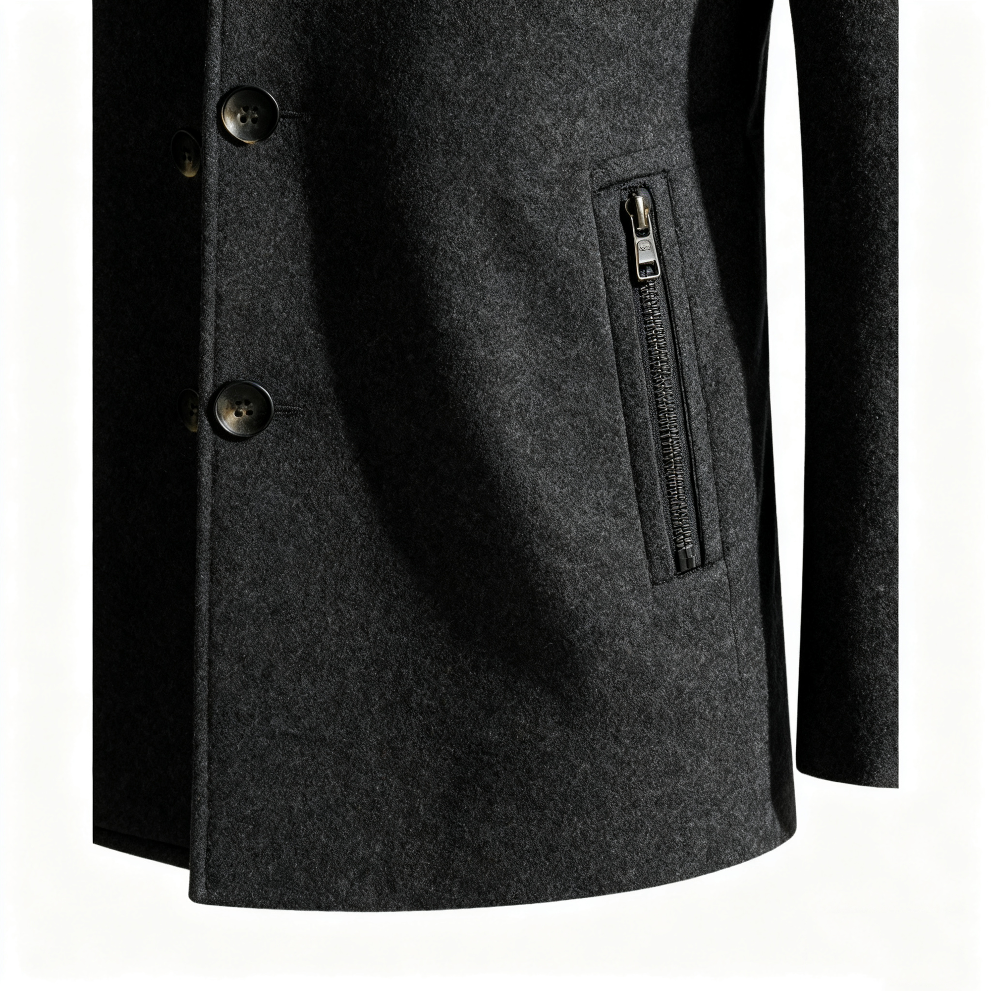 Men's Wool Blend Coat - Sophisticated Warmth for the Modern Gentleman