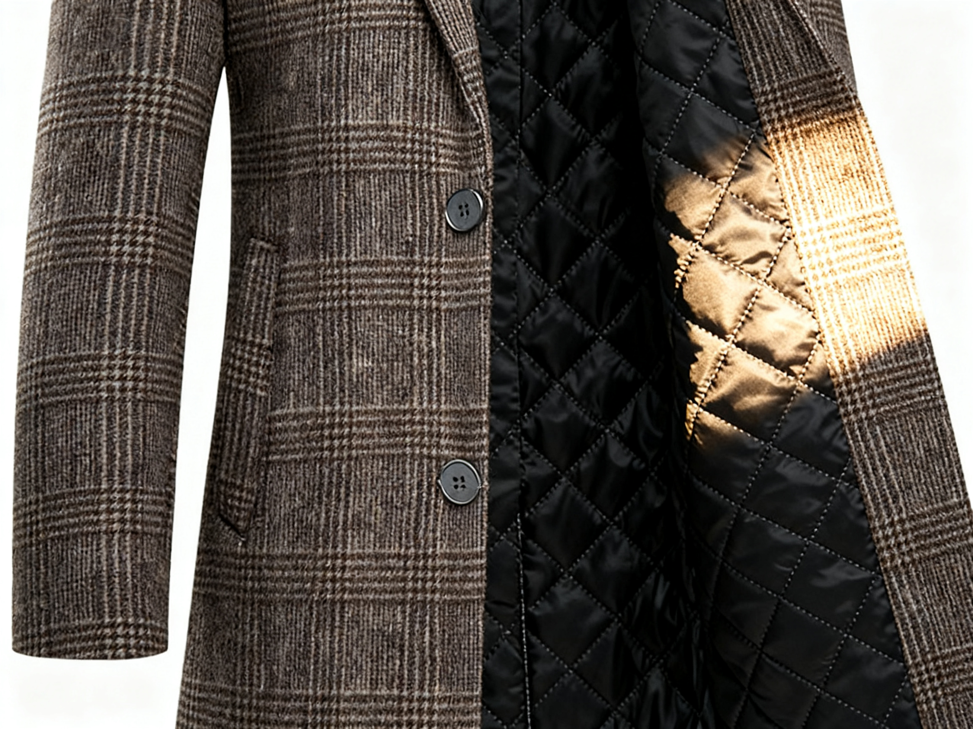 Men's Plaid Wool Blend Trench Coat – A Timeless Statement Piece with Modern Warmth for the Style-Conscious Gentleman