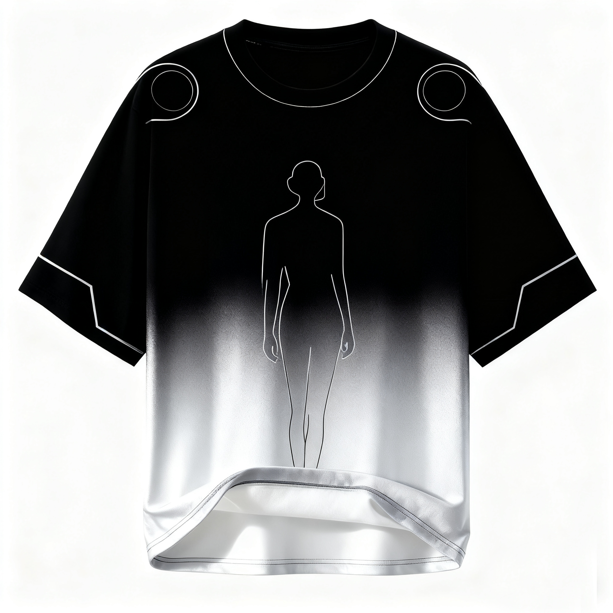 Men's Street Art Gradient T-Shirt: Futuristic Design & Comfort for Urban Fashion Enthusiasts