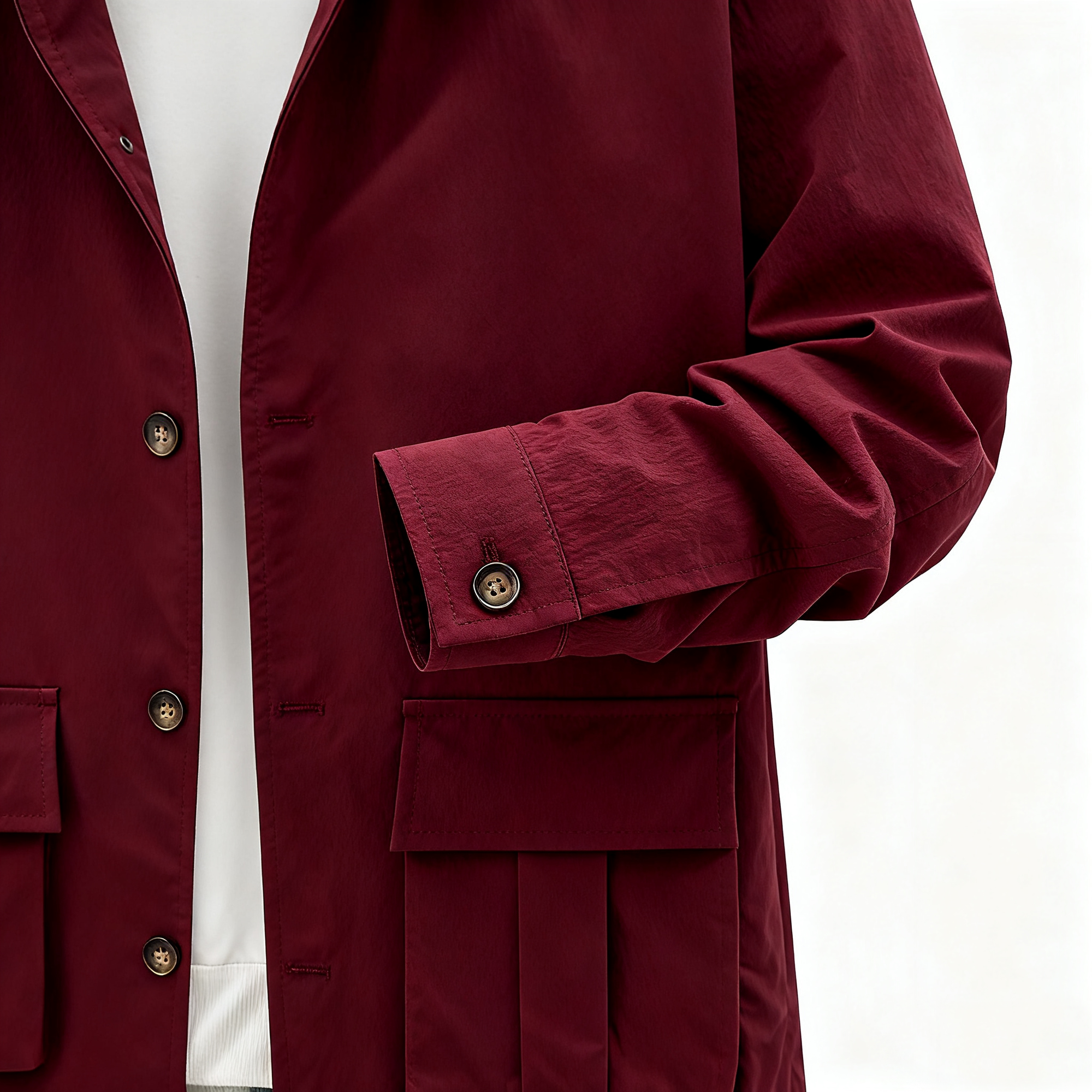 Men's Burgundy Utility Set: The Ultimate Fusion of Casual Style, Functionality, and Versatility