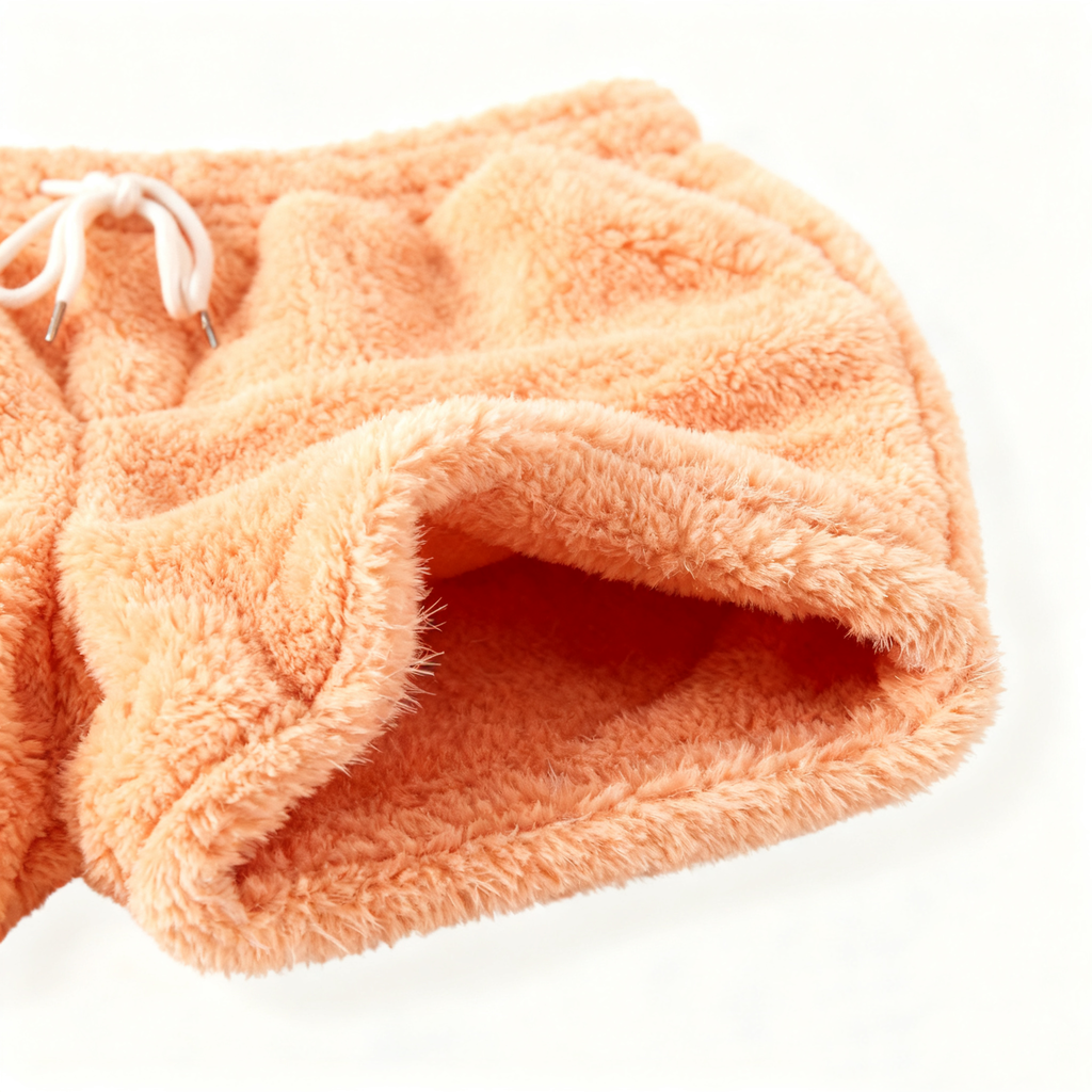 Men's Coral Fuzzy Casual Shorts - Luxe Comfort & Vibrant Style for Leisure & Daily Wear