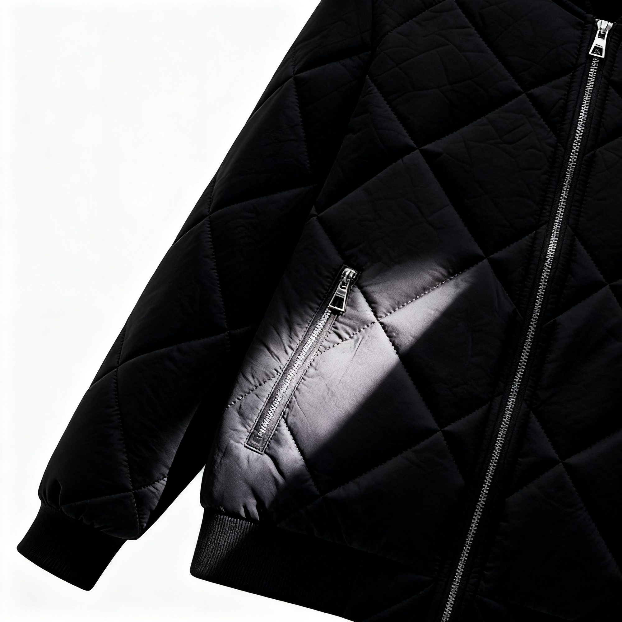 Men's Quilted Bomber Jacket - A Fashion-Forward Essential for Cold Days