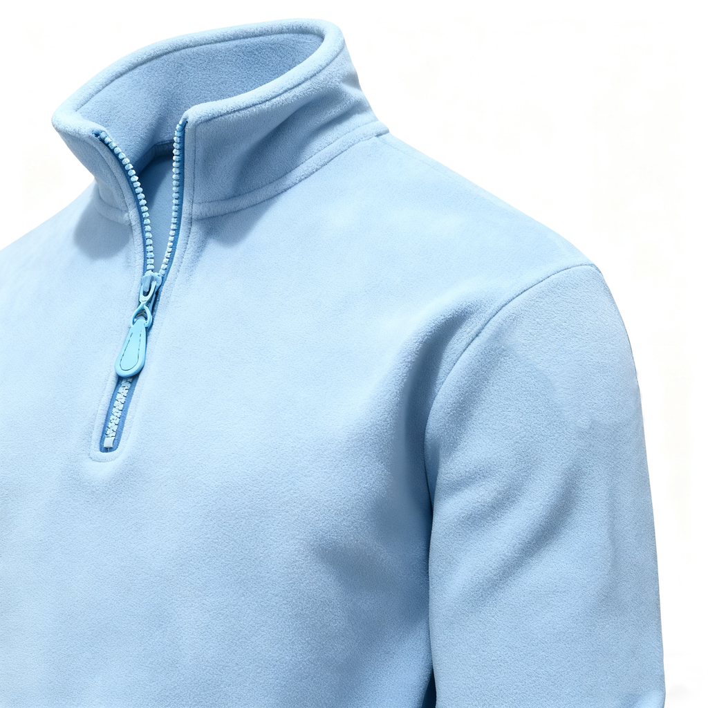 Men's Quarter-Zip Fleece Pullover: Business Casual Elegance Meets Cozy Comfort for the Modern Gentleman