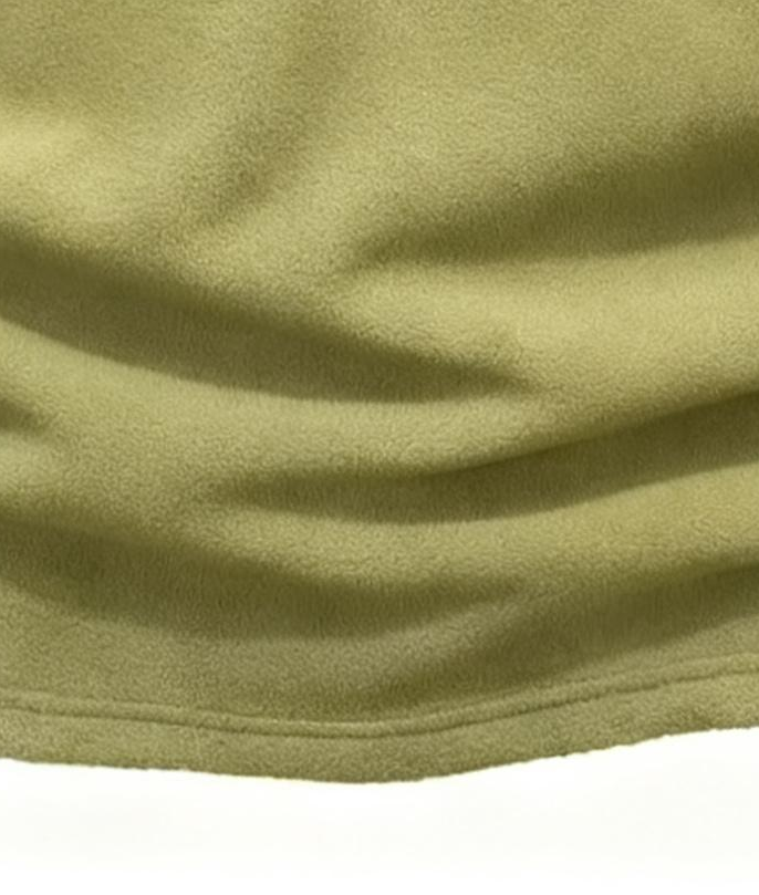 Men's Olive Green Half-Zip Pullover - Business Casual Fleece Sweater for Office, Outdoor & Smart-Casual Engagements