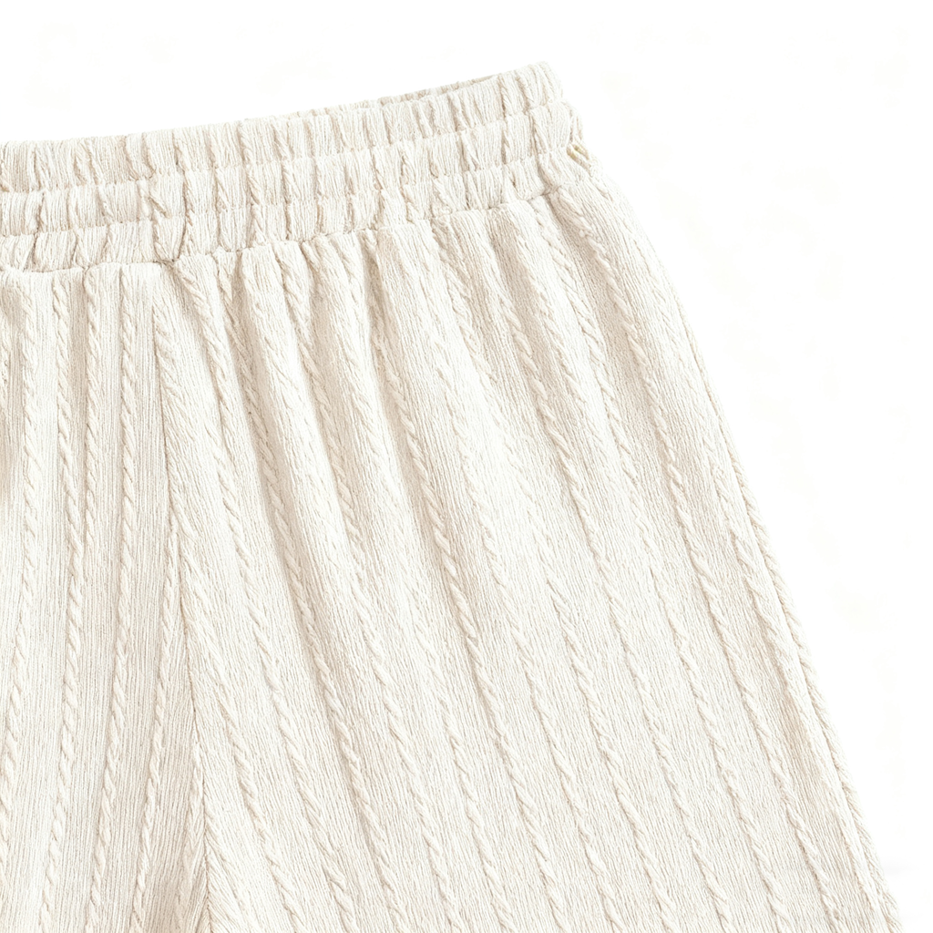 Men's Textured Knit Casual Shorts: Stylish, Comfortable & Versatile for Leisure, Home & Outdoor Moments