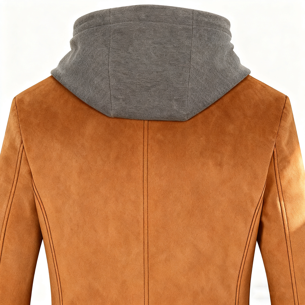 Men's Wool-Blend Trench Coat with Detachable Hood - Redefine Winter Fashion with Unparalleled Style & Functionality