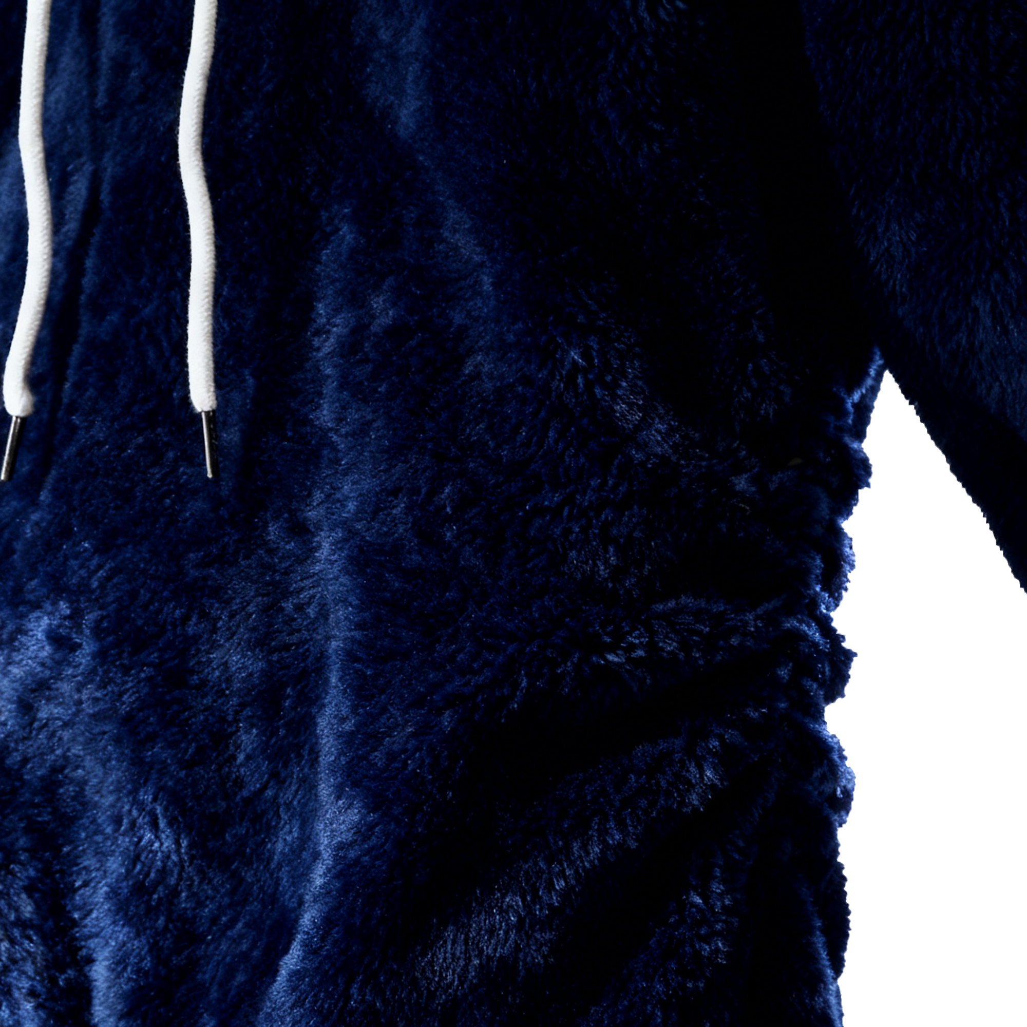 Men's Navy Fleece Hoodie - Ultra-Soft Plush Hooded Sweatshirt for Winter Warmth & Casual Style