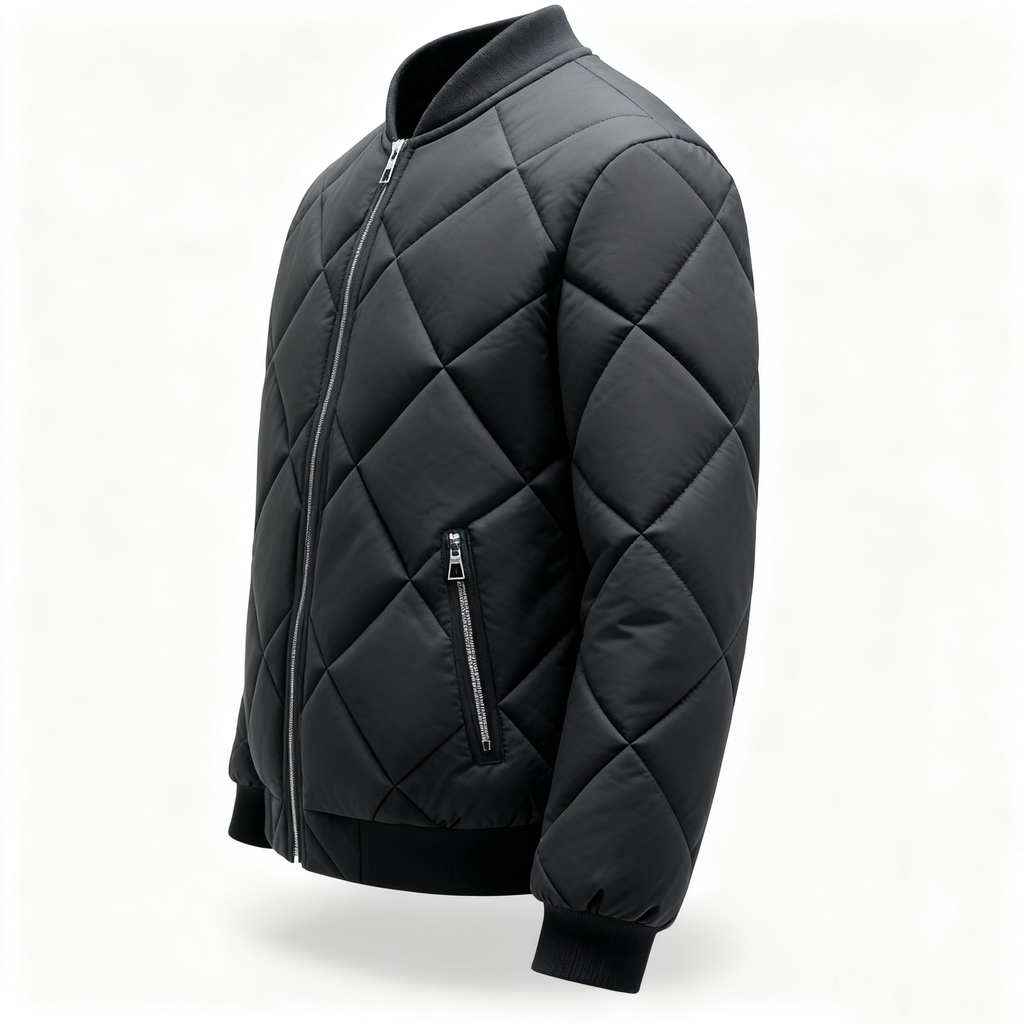 Men's Quilted Bomber Jacket - Stay Stylish & Warm This Season
