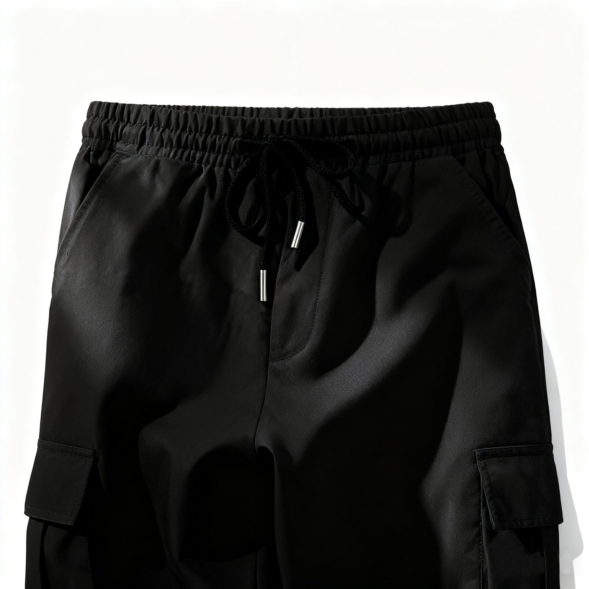 Men's Black Cargo Sweatpants - Sporty Style Meets Ultimate Comfort for Daily Wear & Active Lifestyles