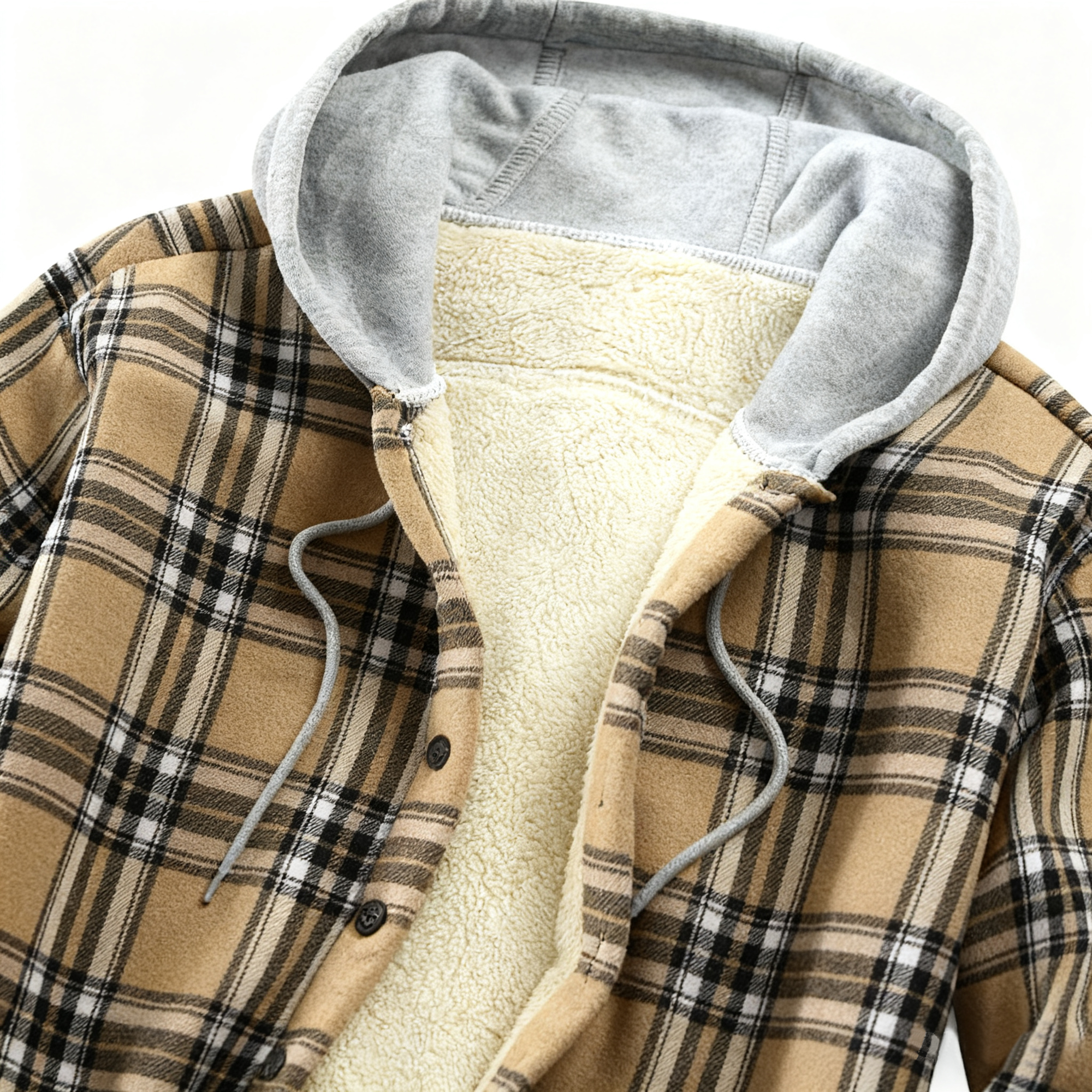 Men's Plaid Hooded Coat - Retro Aesthetics & Cozy Comfort for Effortless Casual Styling