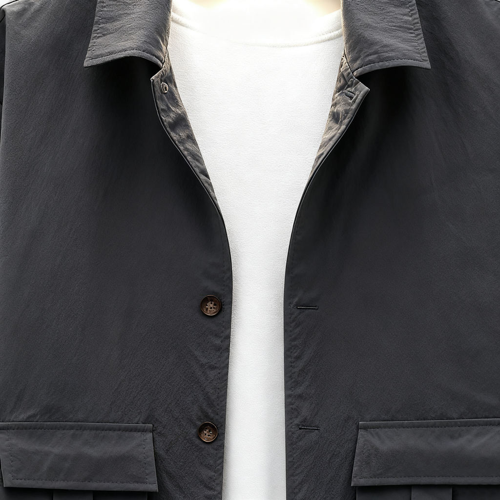 Men's Grey Casual Set - Jacket & Cargo Pants Combo for Effortless Street Style & Daily Comfort