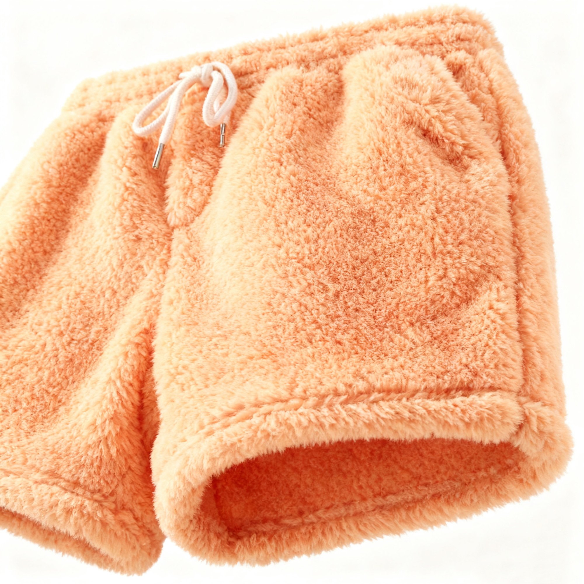 Men's Coral Fuzzy Casual Shorts - Luxe Comfort & Vibrant Style for Leisure & Daily Wear