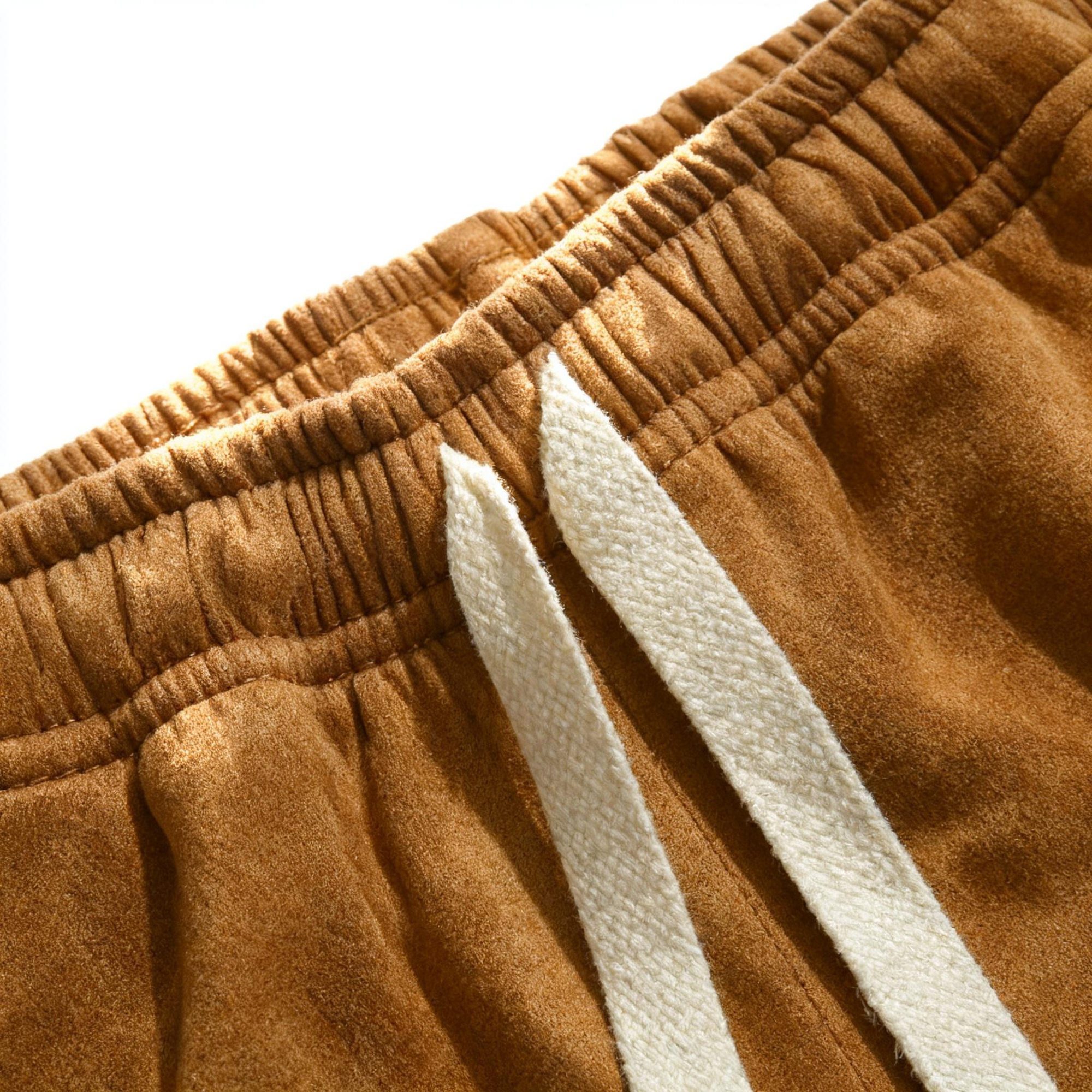 Men's Tan Wool-Blend Shorts - Retro Style with Luxe Comfort for Casual & Stylish Looks