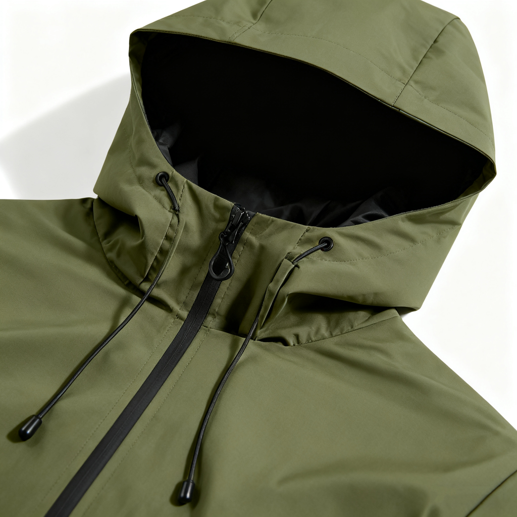 Men's 100% Polyester Waterproof Windbreaker - All-Weather Outdoor Jacket for Hiking, Travel & Daily
