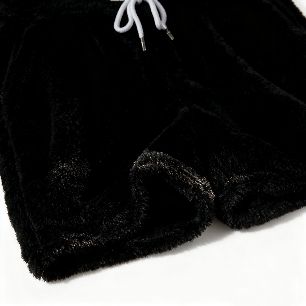 Men's Fuzzy Casual Shorts - Indulge in Luxurious Comfort & Edgy Style for Leisure Moments