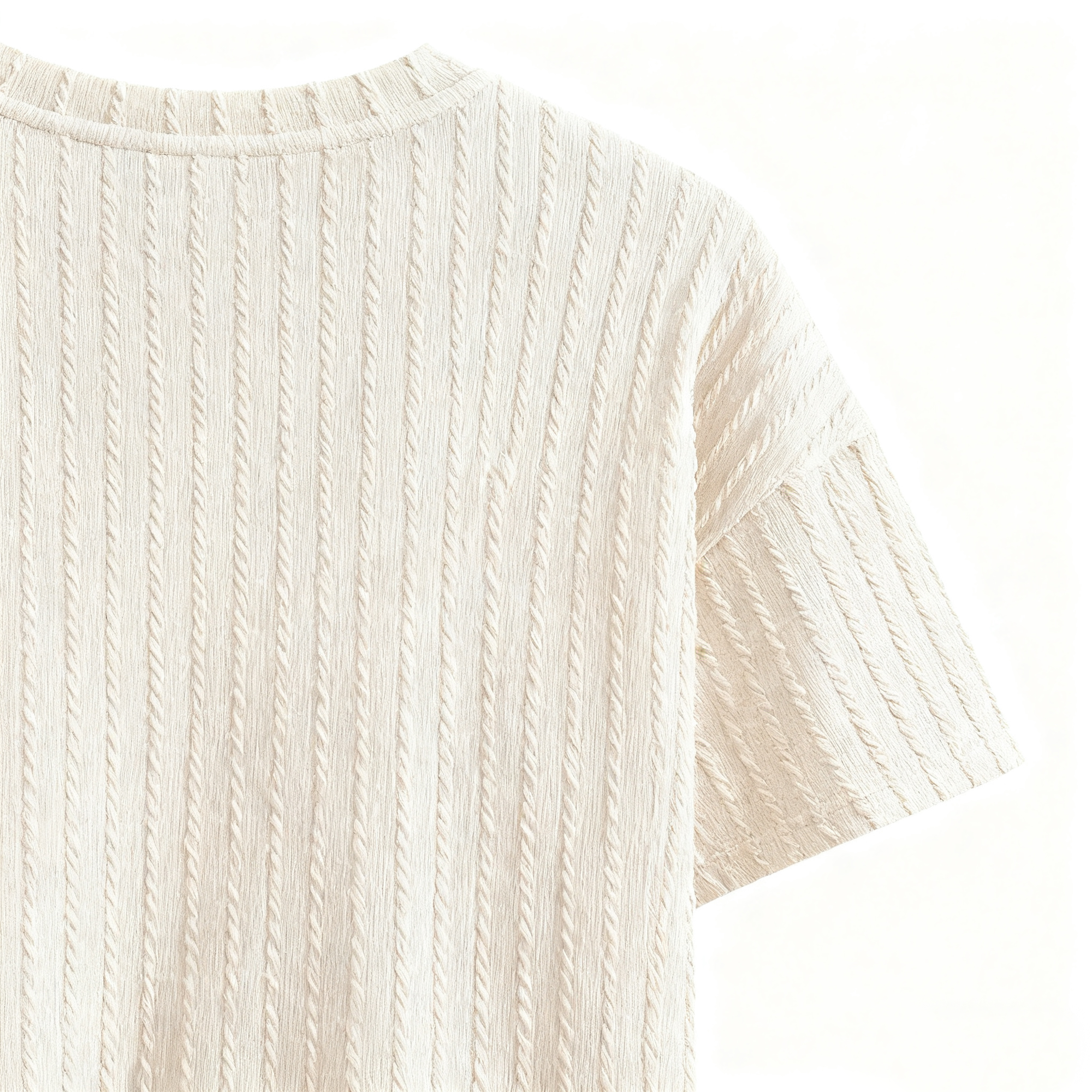 Men's Textured Knit Short-Sleeve T-Shirt: Elevated Casual Style with Timeless Comfort for Modern Men