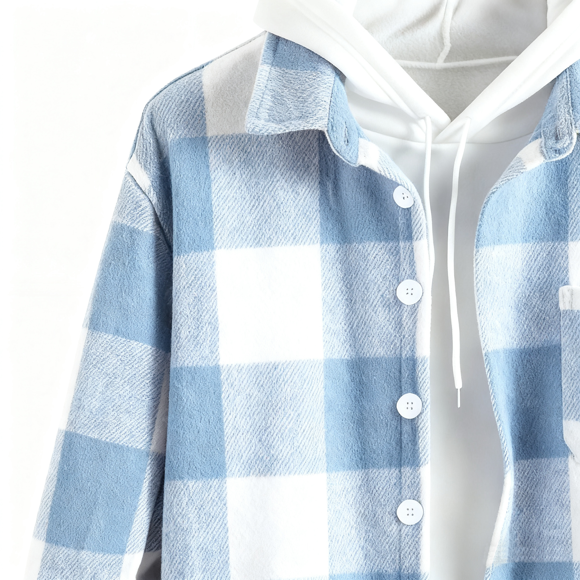 Men's Plaid Shirt & Hoodie Set – The Ultimate Layered Look for Effortless Street Style & Cozy Comfort