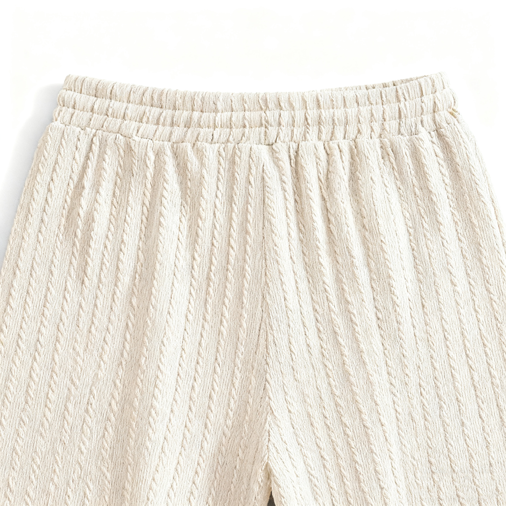 Men's Textured Knit Casual Shorts: Stylish, Comfortable & Versatile for Leisure, Home & Outdoor Moments