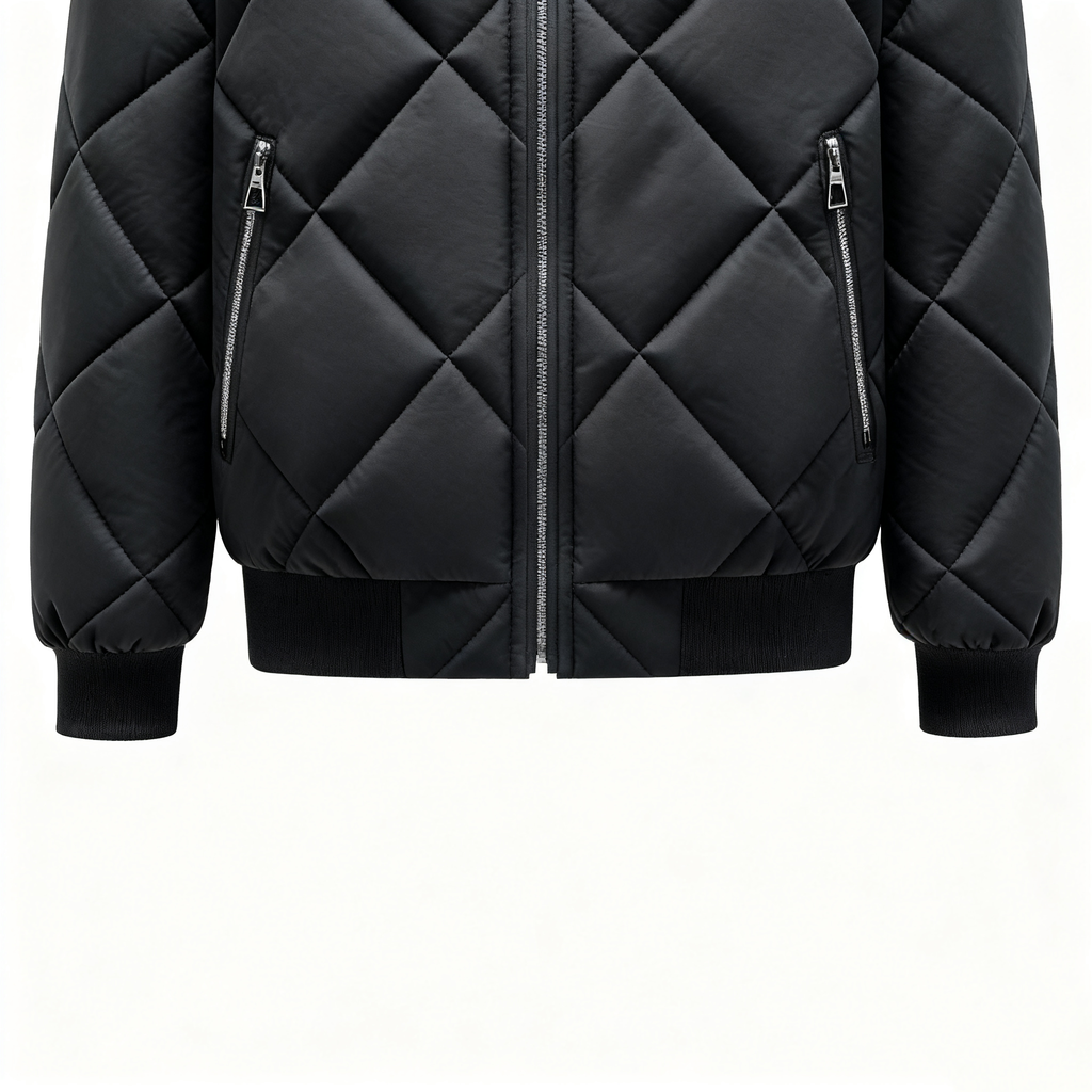 Men's Quilted Bomber Jacket - Stay Stylish & Warm This Season