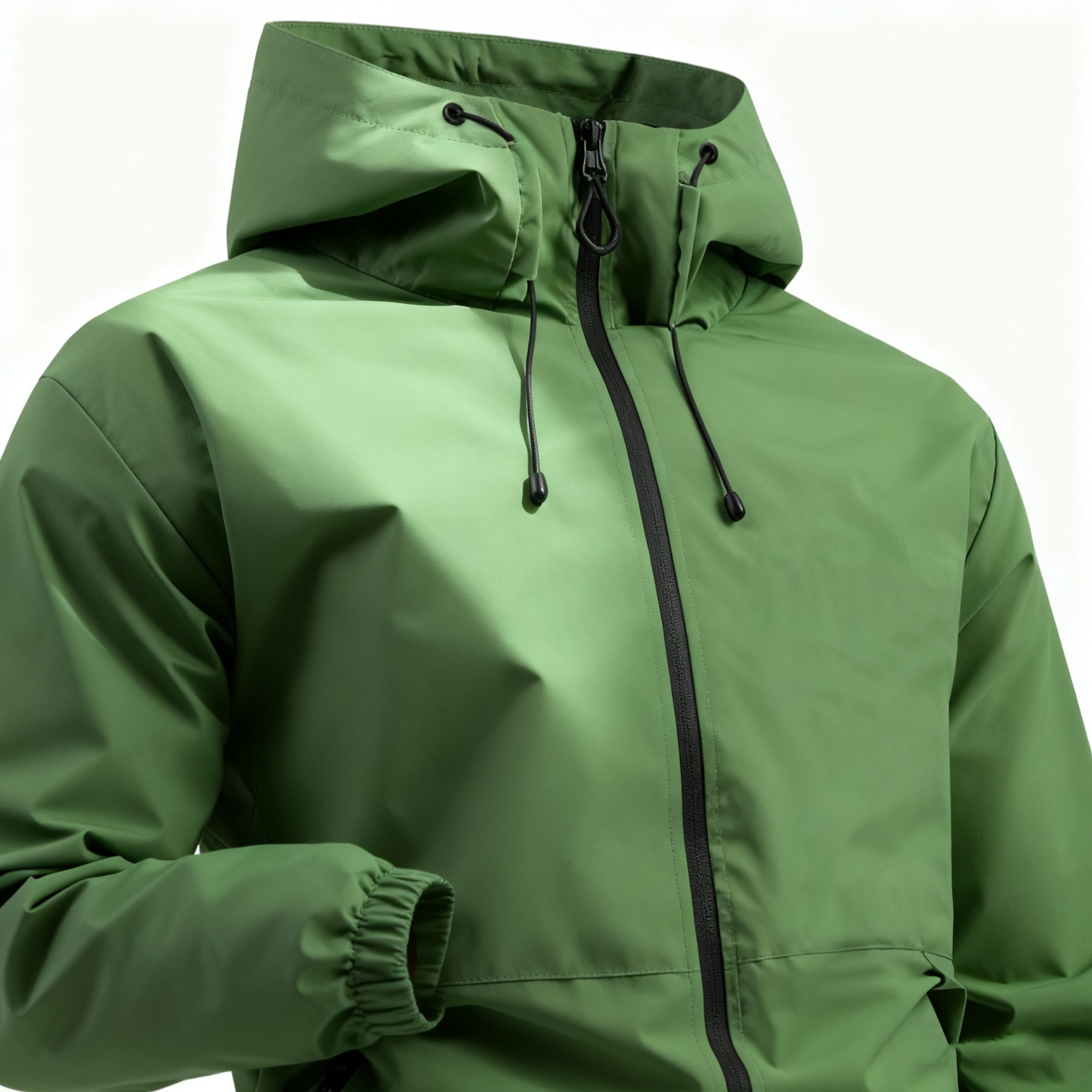 Men's 100% Polyester Waterproof Windproof Rain Jacket - Lightweight Hooded Outdoor Coat for Hiking, Travel & Daily Life