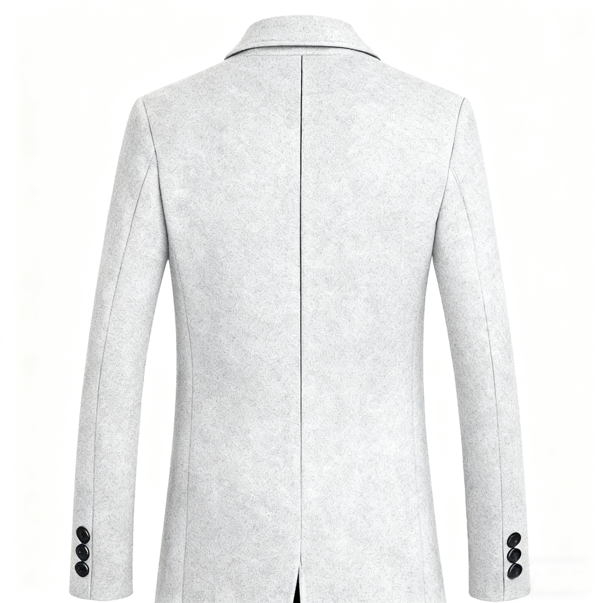 Men's Wool Blend Trench Coat - Timeless Elegance for the Modern Man