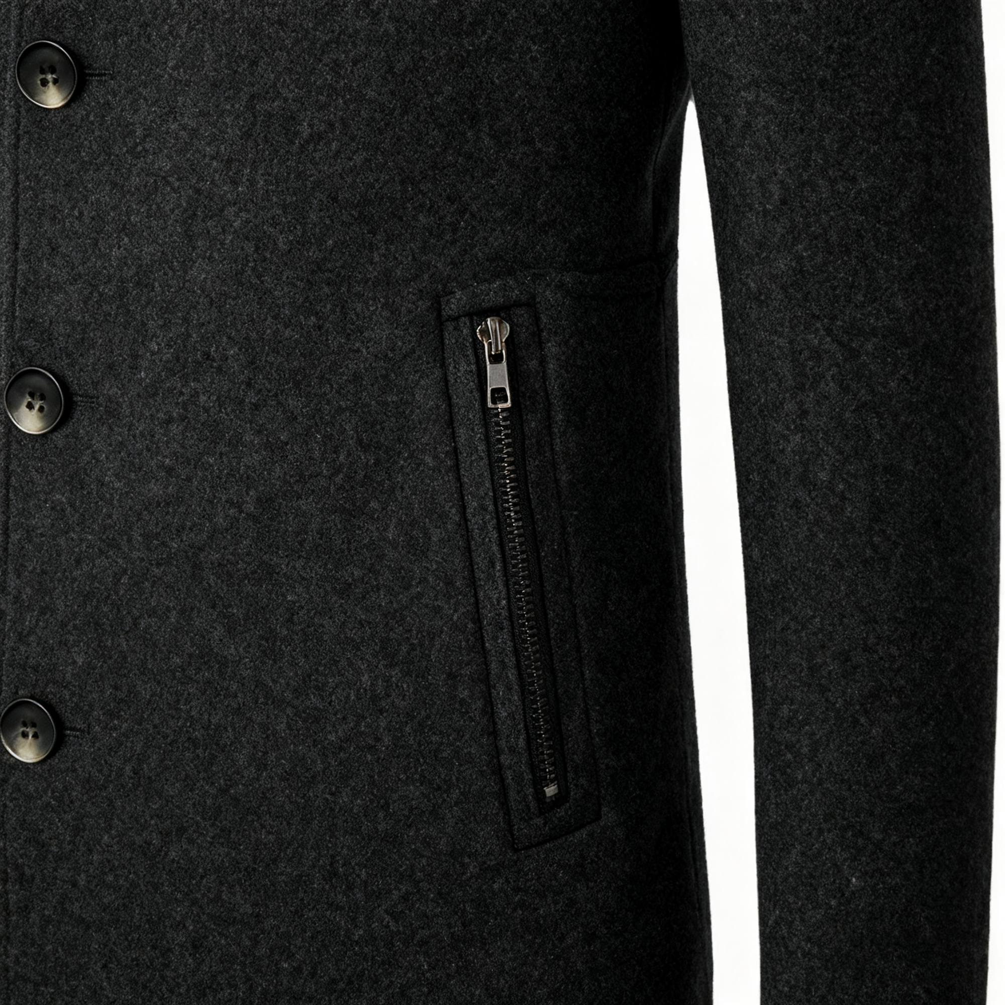Men's Wool Blend Coat - Sophisticated Warmth for the Modern Gentleman