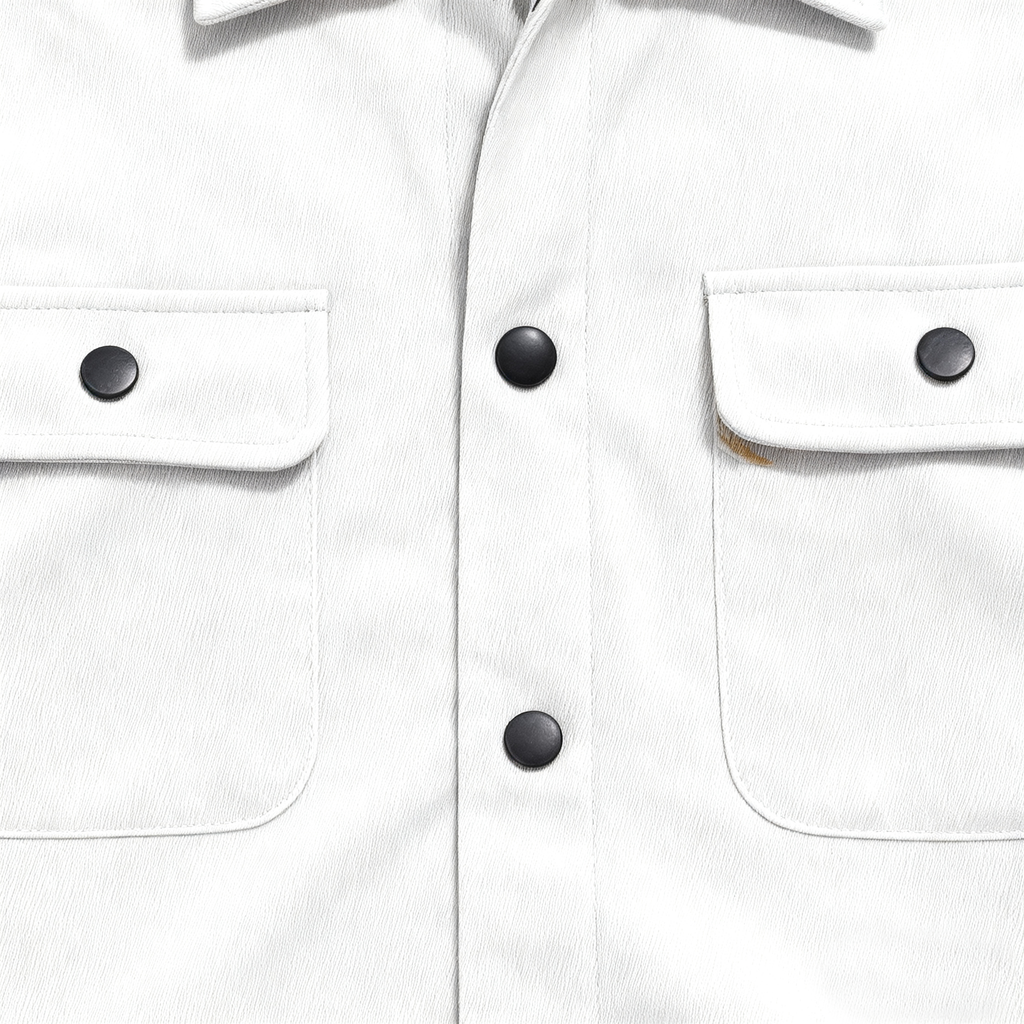 Men's Light Gray Suede-Like Casual Jacket - Classic Button-Down Trucker Jacket with Utility Pockets for Daily, Street & Smart-Casual Looks