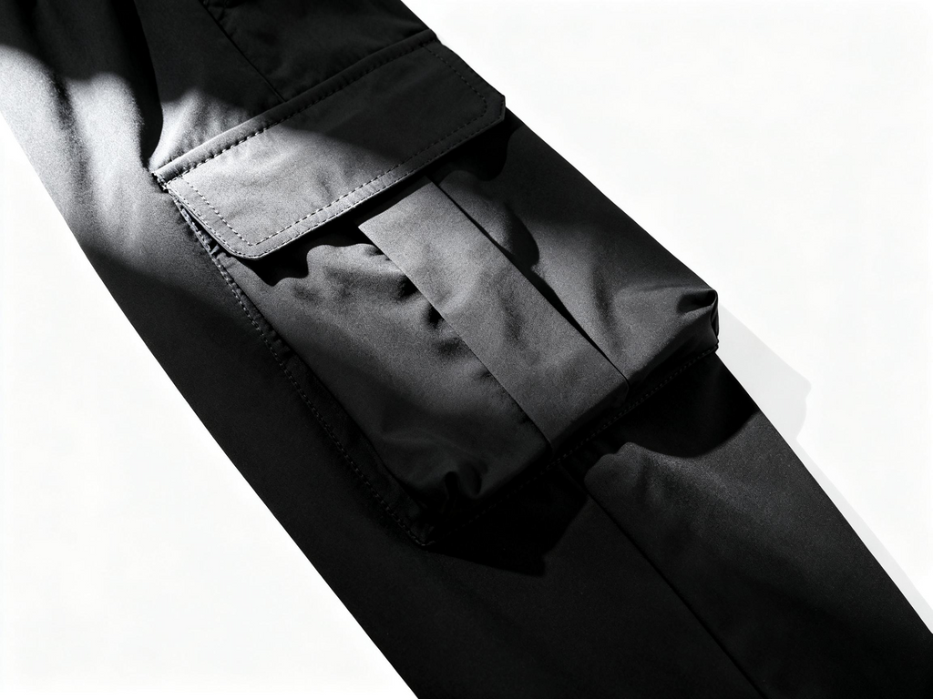 Men's Black Cargo Sweatpants - Sporty Style Meets Ultimate Comfort for Daily Wear & Active Lifestyles