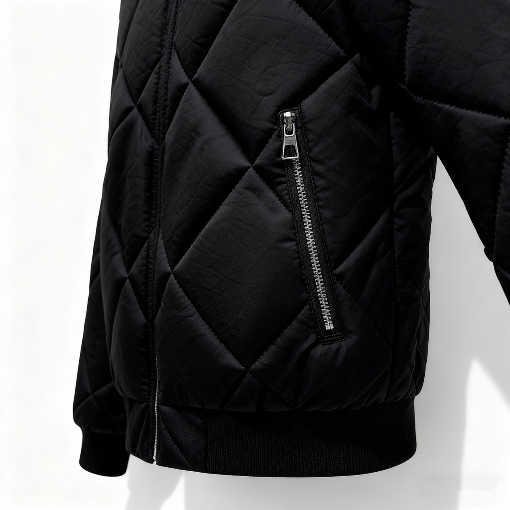 Men's Quilted Bomber Jacket - A Fashion-Forward Essential for Cold Days