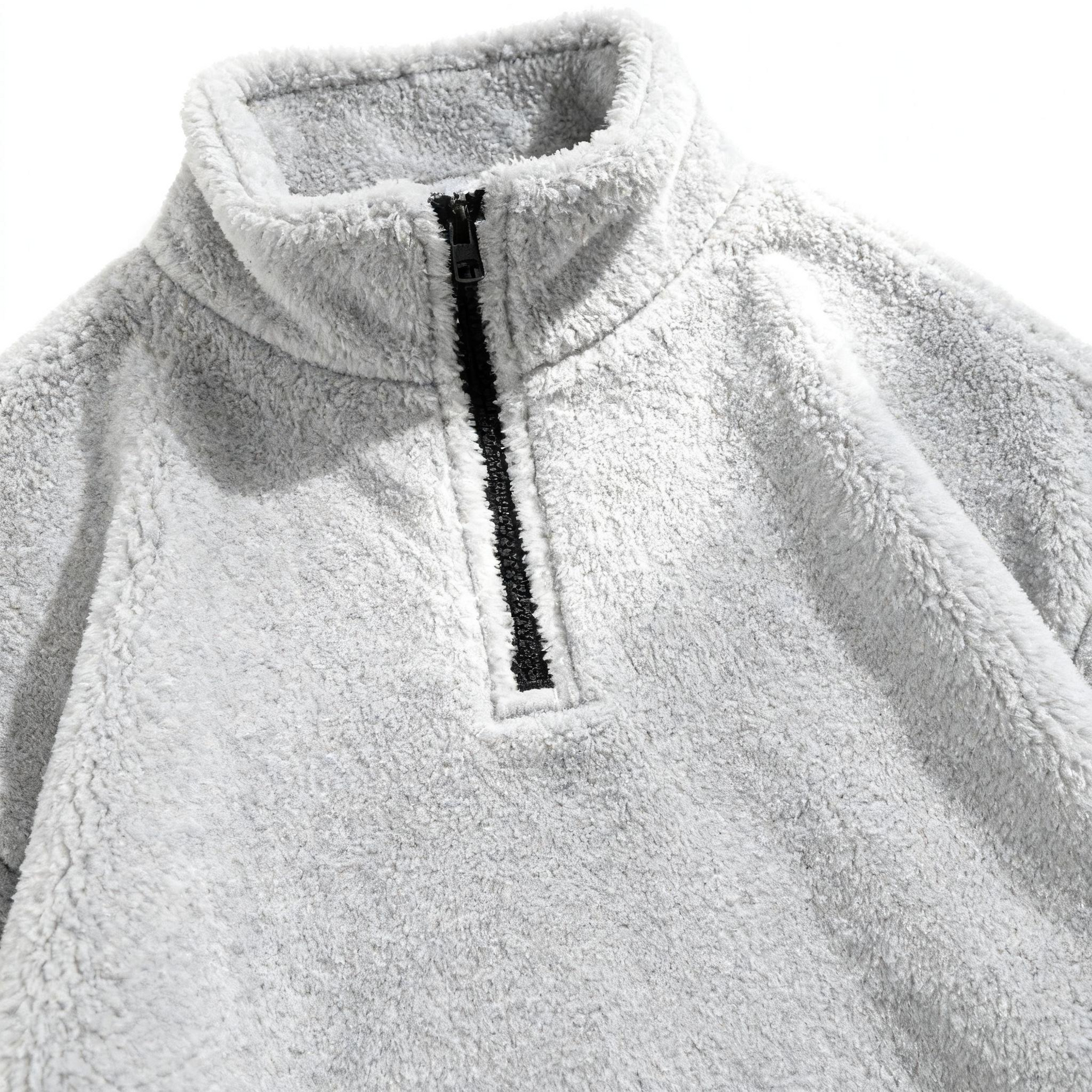 Men's Plush Half-Zip Pullover - Cozy Comfort & Street Style for Chill Days
