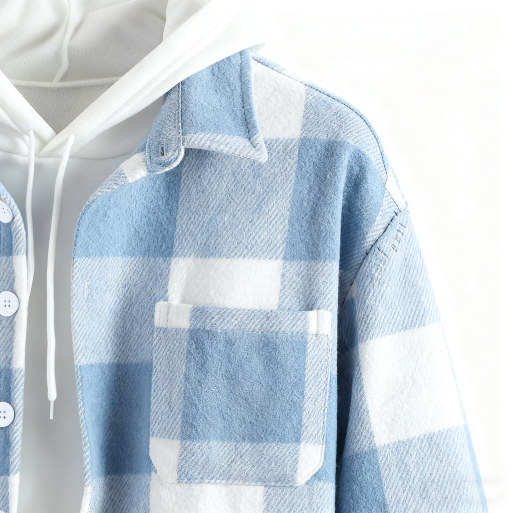 Men's Plaid Shirt & Hoodie Set – The Ultimate Layered Look for Effortless Street Style & Cozy Comfort