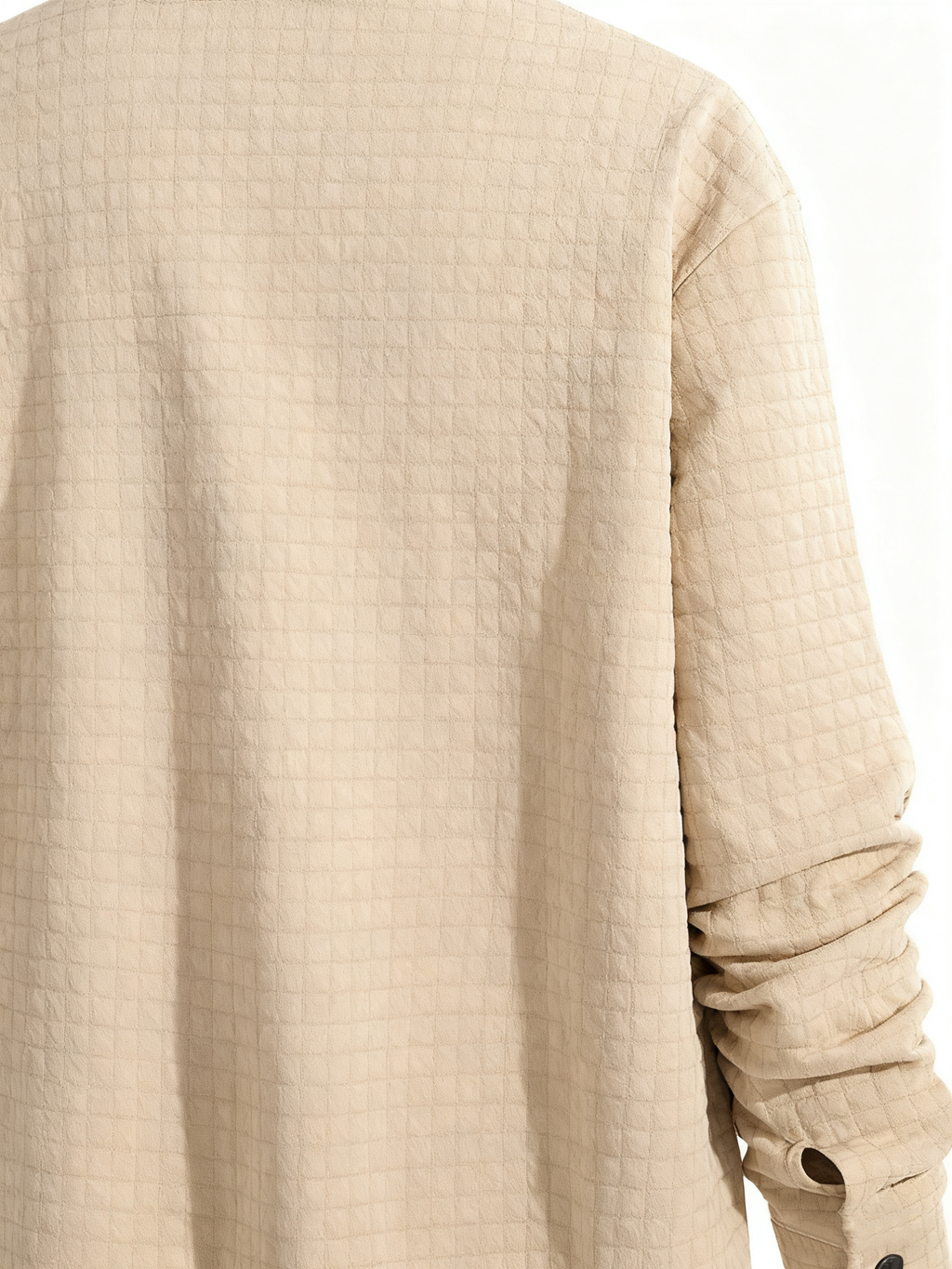 Men's Quilted Shirt Jacket - Oversized Casual Shacket with Pocket Details for Urban Style & Leisure Comfort