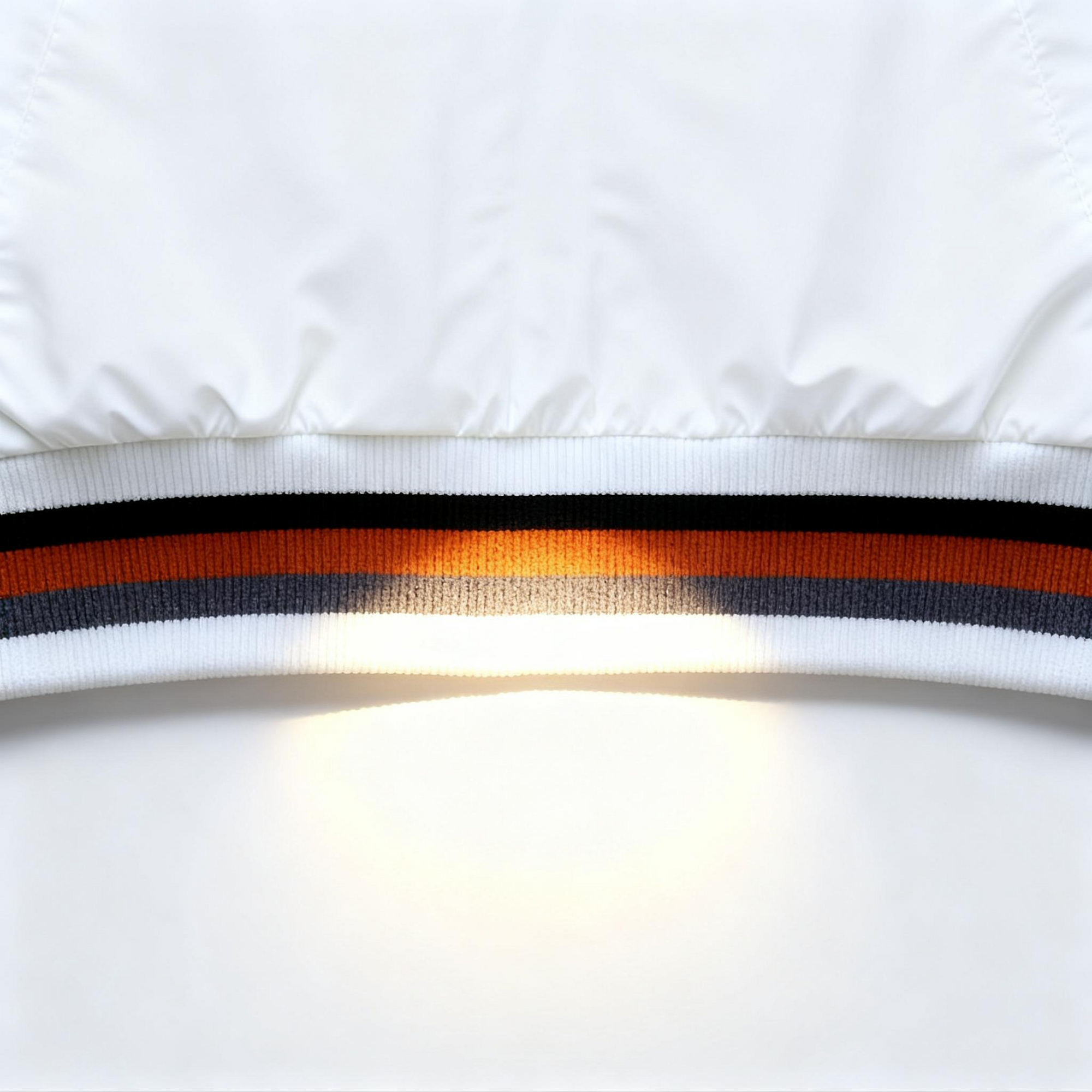 Men's White Sport Jacket with Contrast Trim - Blend of Athletic Style & Daily Versatility