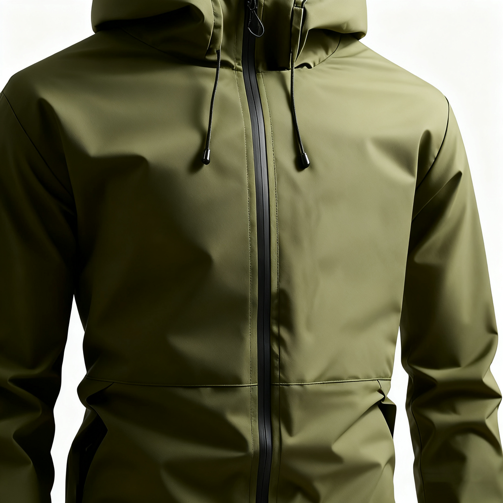 Men's 100% Polyester Waterproof Windbreaker - All-Weather Outdoor Jacket for Hiking, Travel & Daily