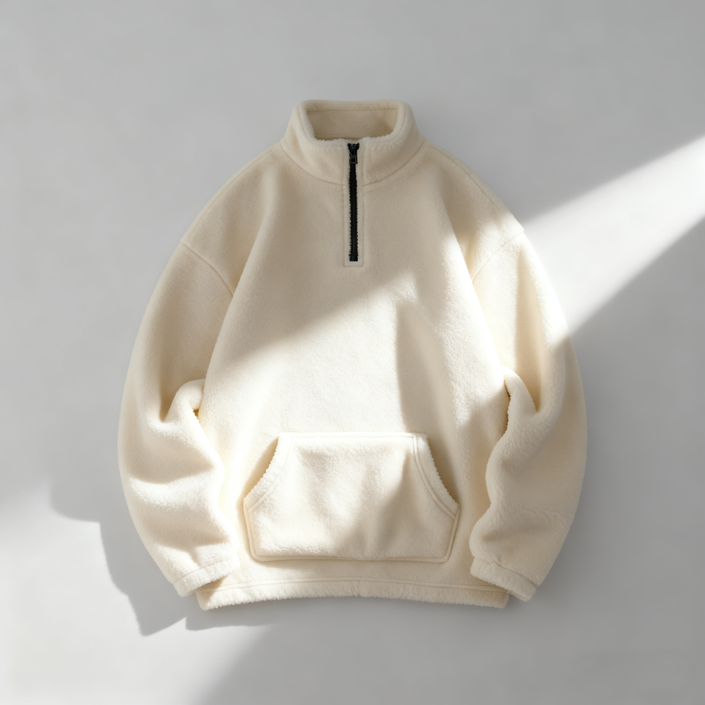Men's Plush Half-Zip Sweatshirt – Embrace Cozy Comfort with Modern Street Style