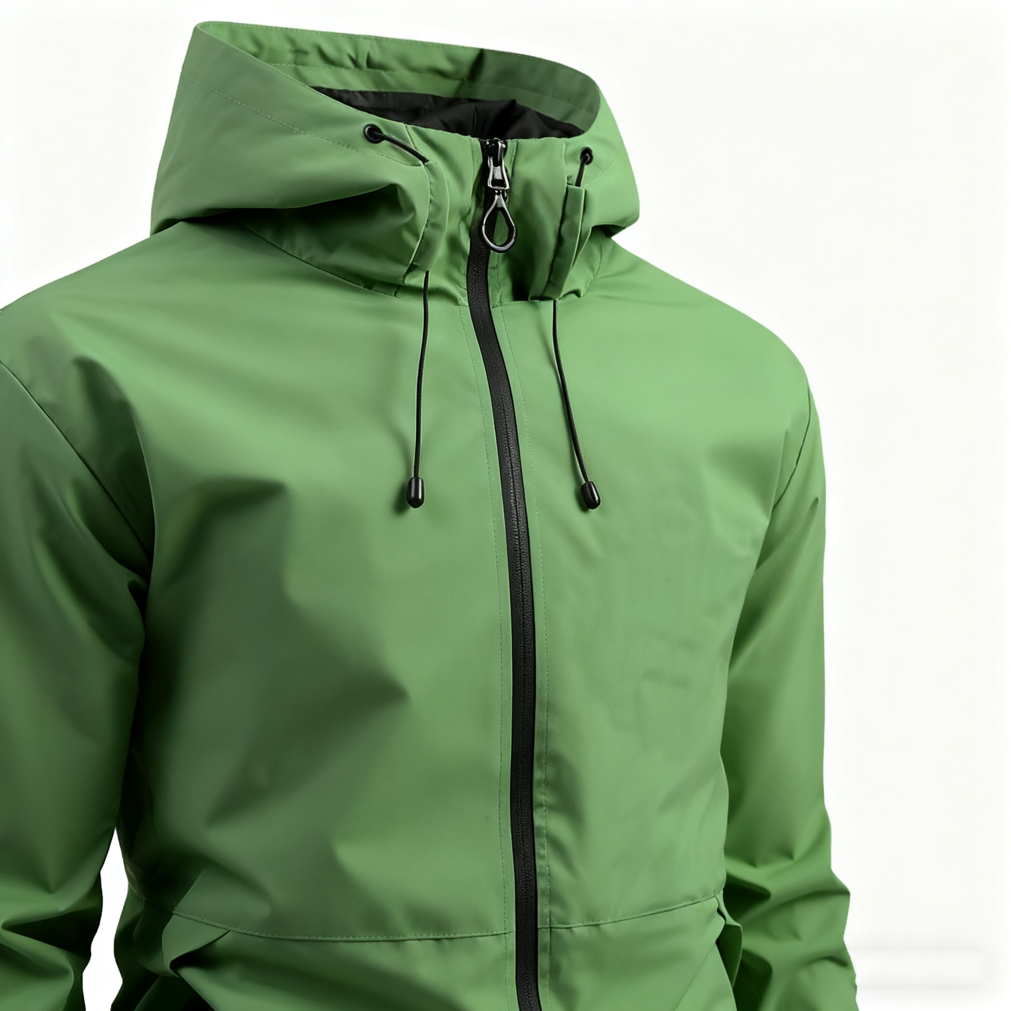 Men's 100% Polyester Waterproof Windproof Rain Jacket - Lightweight Hooded Outdoor Coat for Hiking, Travel & Daily Life
