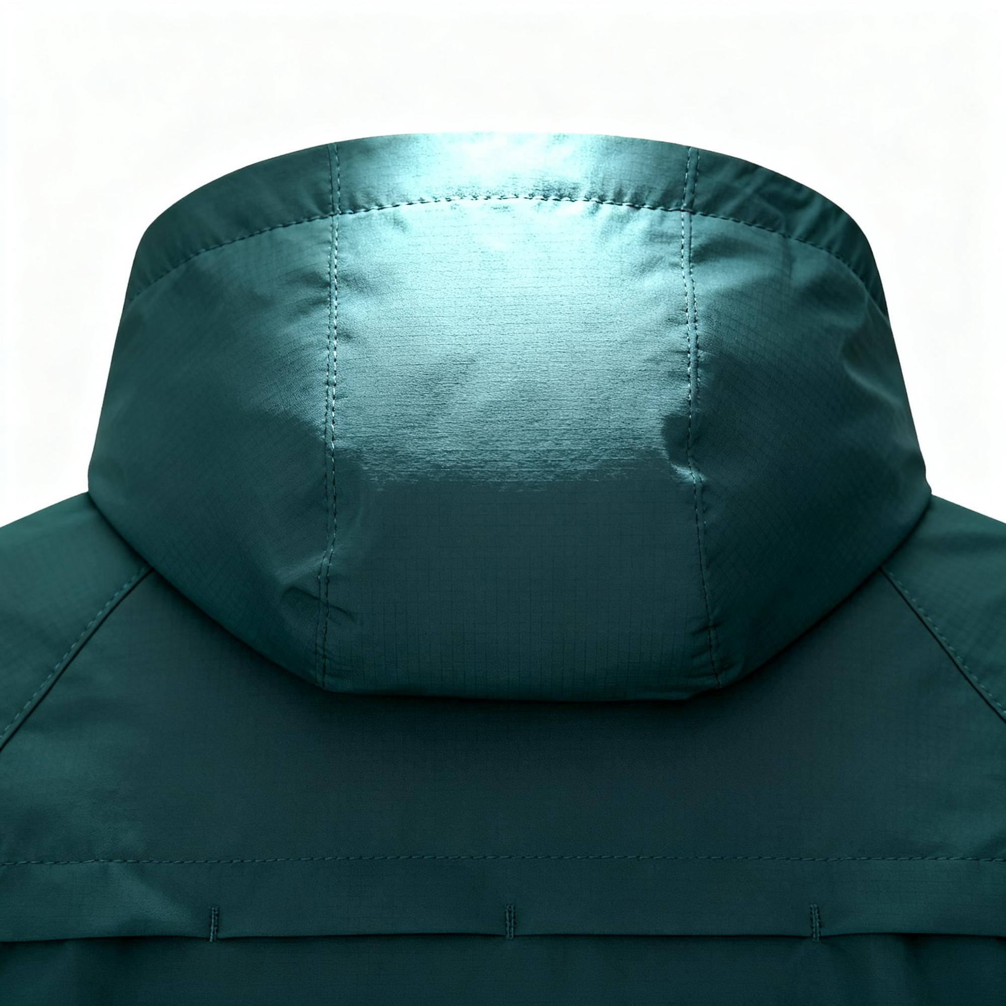 Men's Teal Waterproof Windproof Jacket - Hooded Outdoor Raincoat for Hiking, Travel & All-Weather Adventures