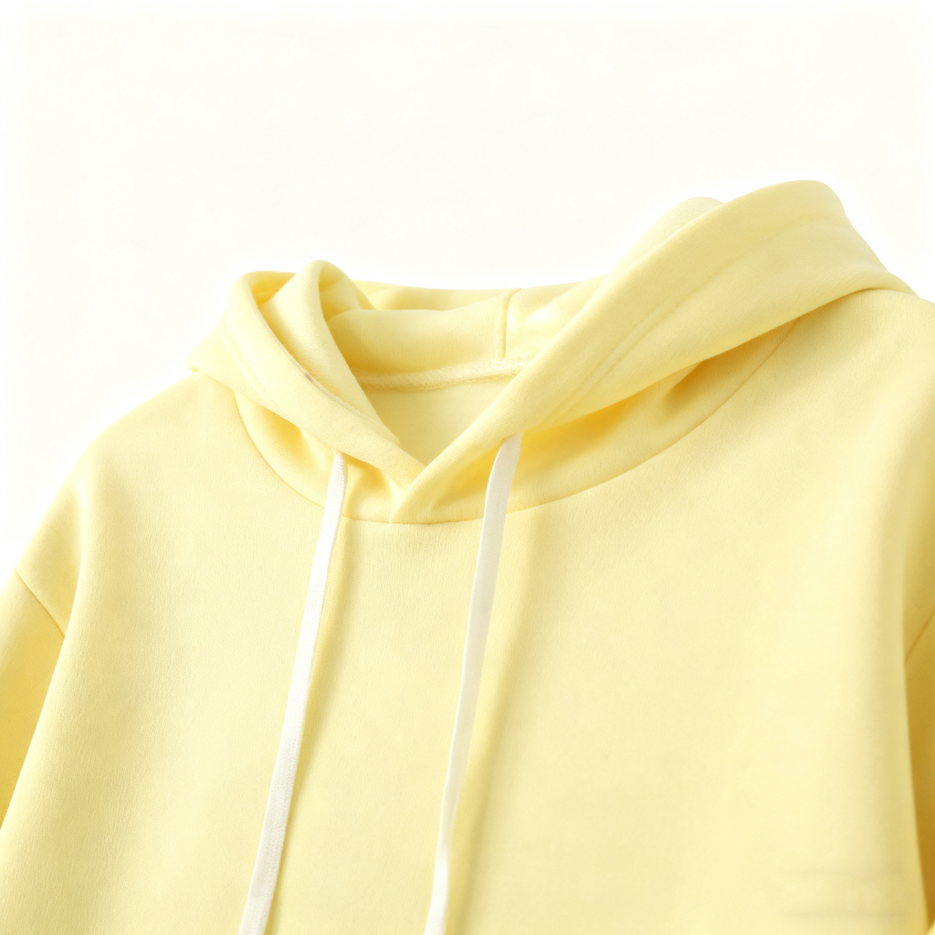 Men's Light Yellow Hoodie - Classic Casual Pullover with Kangaroo Pocket for Daily Wear, Street Style & Lounge Comfort