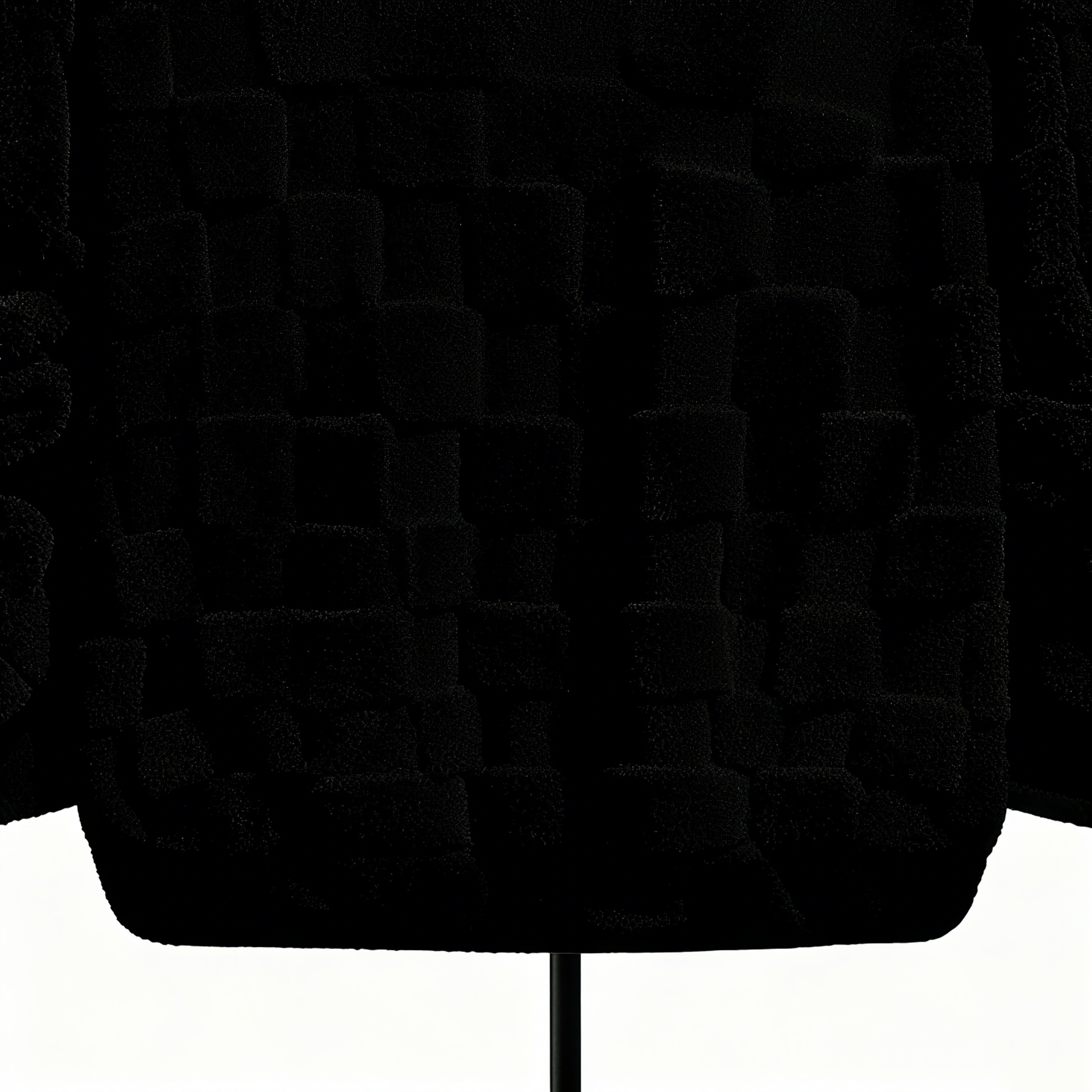 100% Polyester Black Fuzzy Checkered Hoodie: Edgy Style Meets Cloud-Like Comfort