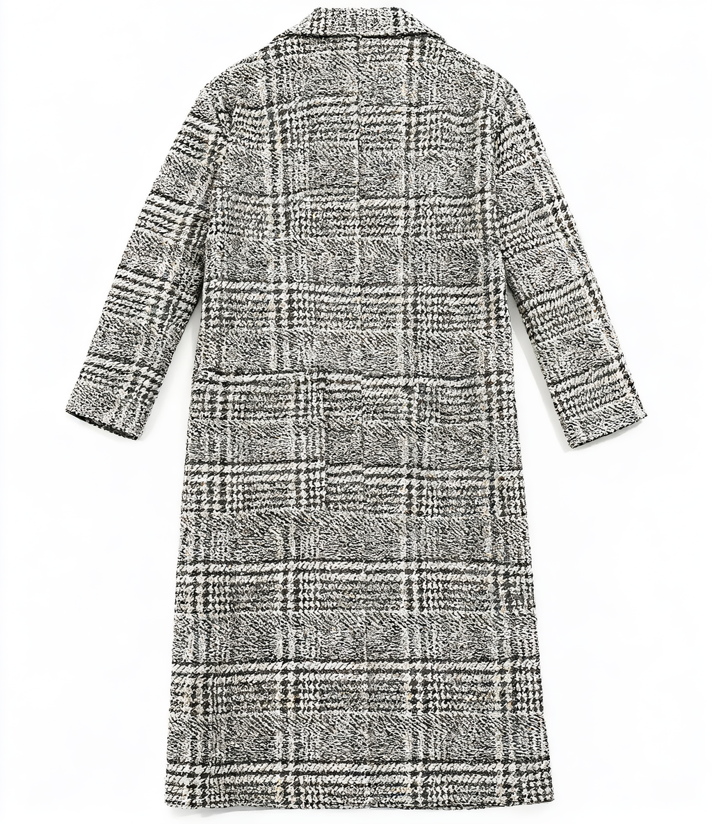 Men's Plaid Trench Coat - Timeless Sophistication & Modern Versatility for Every Occasion