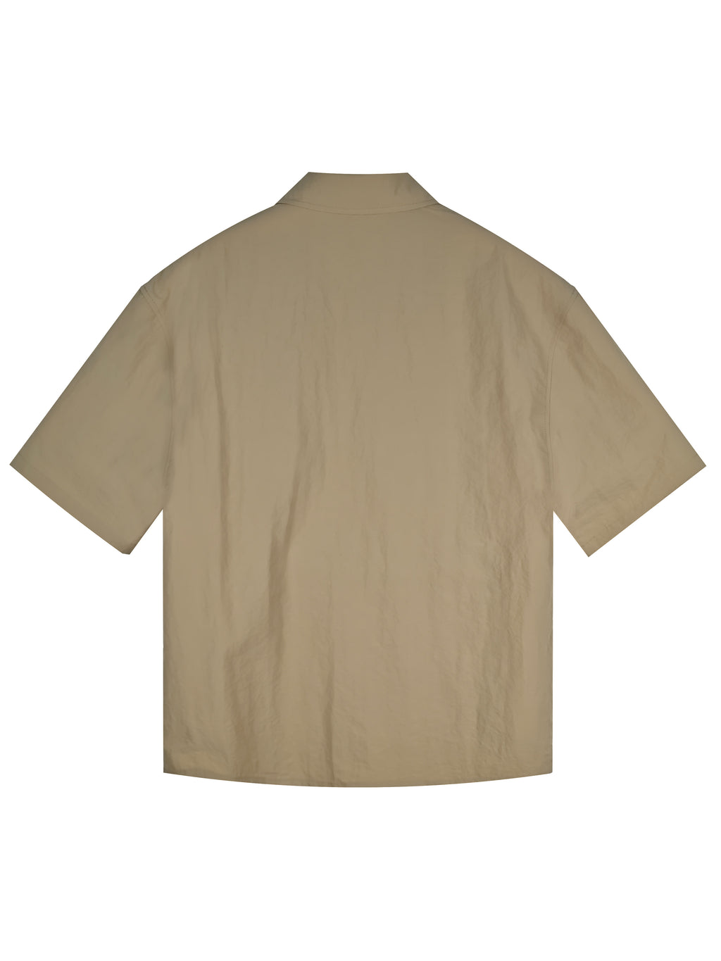 Men's Relaxed Fit 100% Nylon Short Sleeve Shirt - Button-Down Collared Casual Top with Flap Pockets