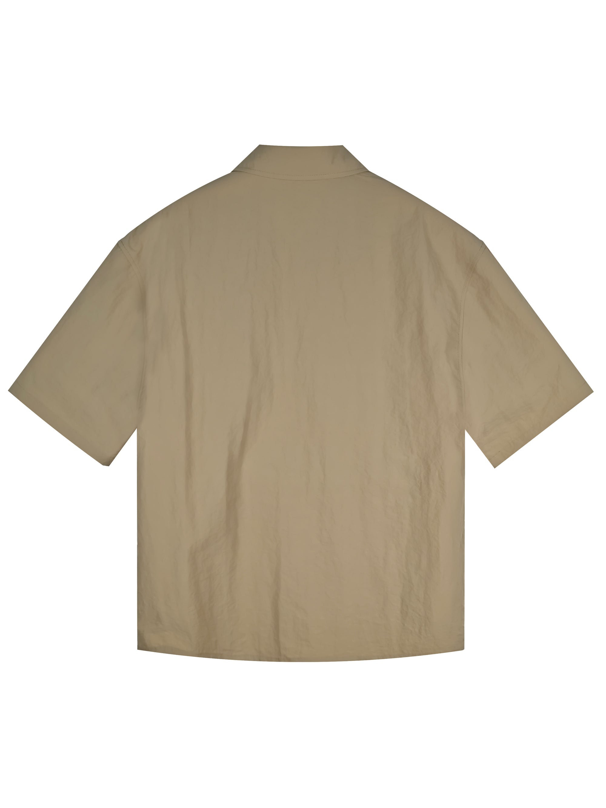 Men's Relaxed Fit 100% Nylon Short Sleeve Shirt - Button-Down Collared Casual Top with Multi Pockets