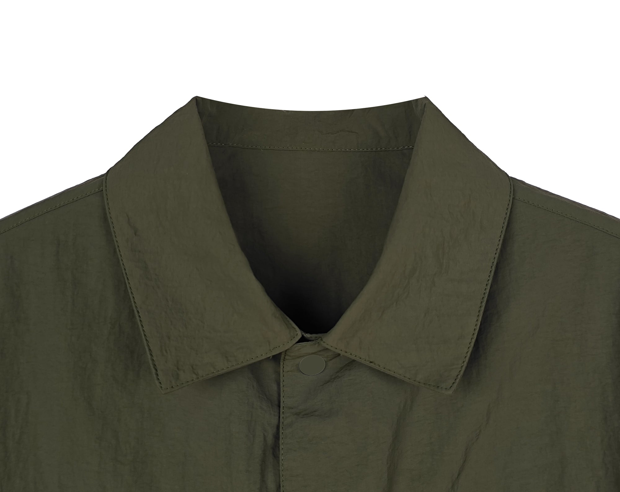 Men's Relaxed Fit 77% Nylon 23% Spandex Short Sleeve Shirt - Collared Casual Top with Angled Chest Pockets