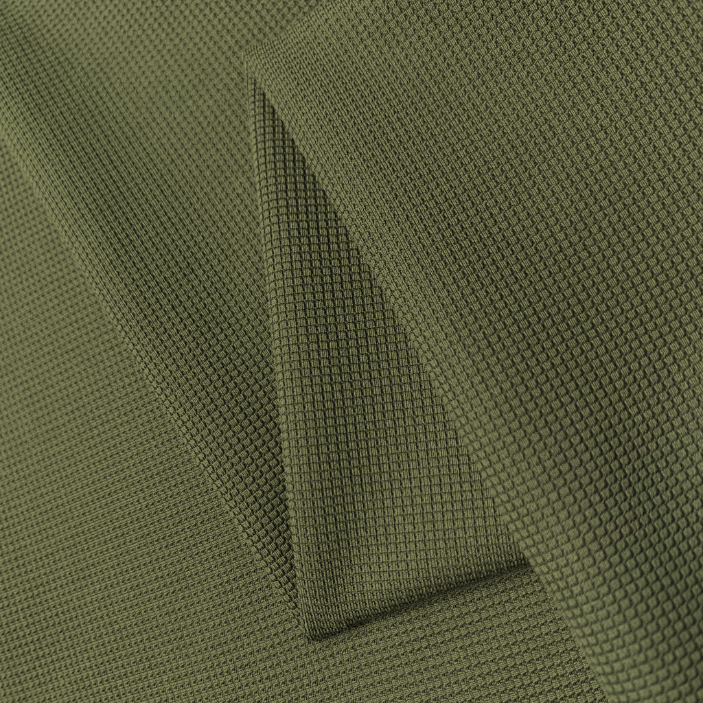 Men's Performance Polo Shirt - 88% Polyester 12% Spandex Quick-Dry Casual Golf Top (Olive Green)