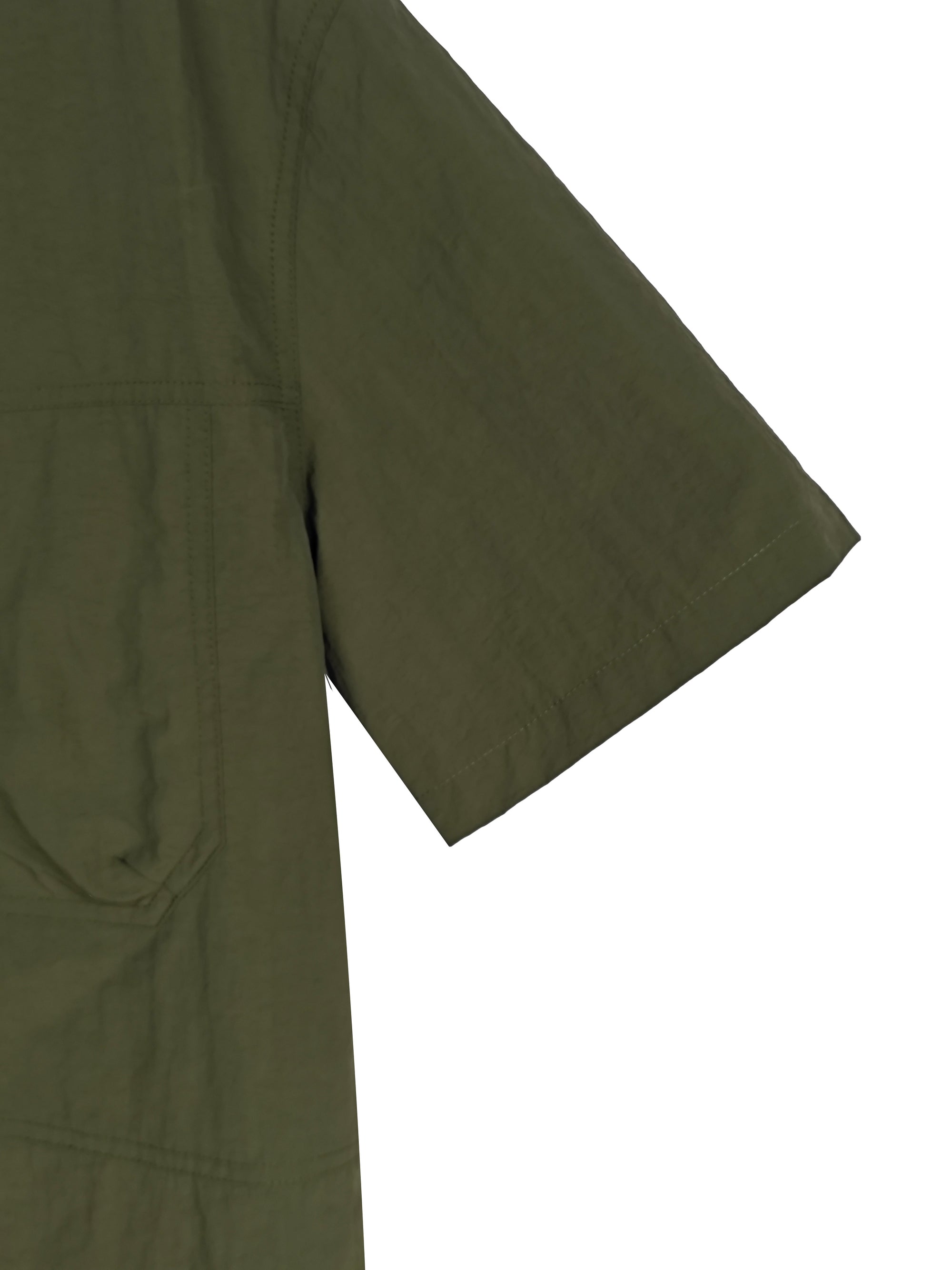 Men's Relaxed Fit 100% Nylon Utility Shirt - Short Sleeve Collared Casual Top with Multi-Functional Chest Pockets