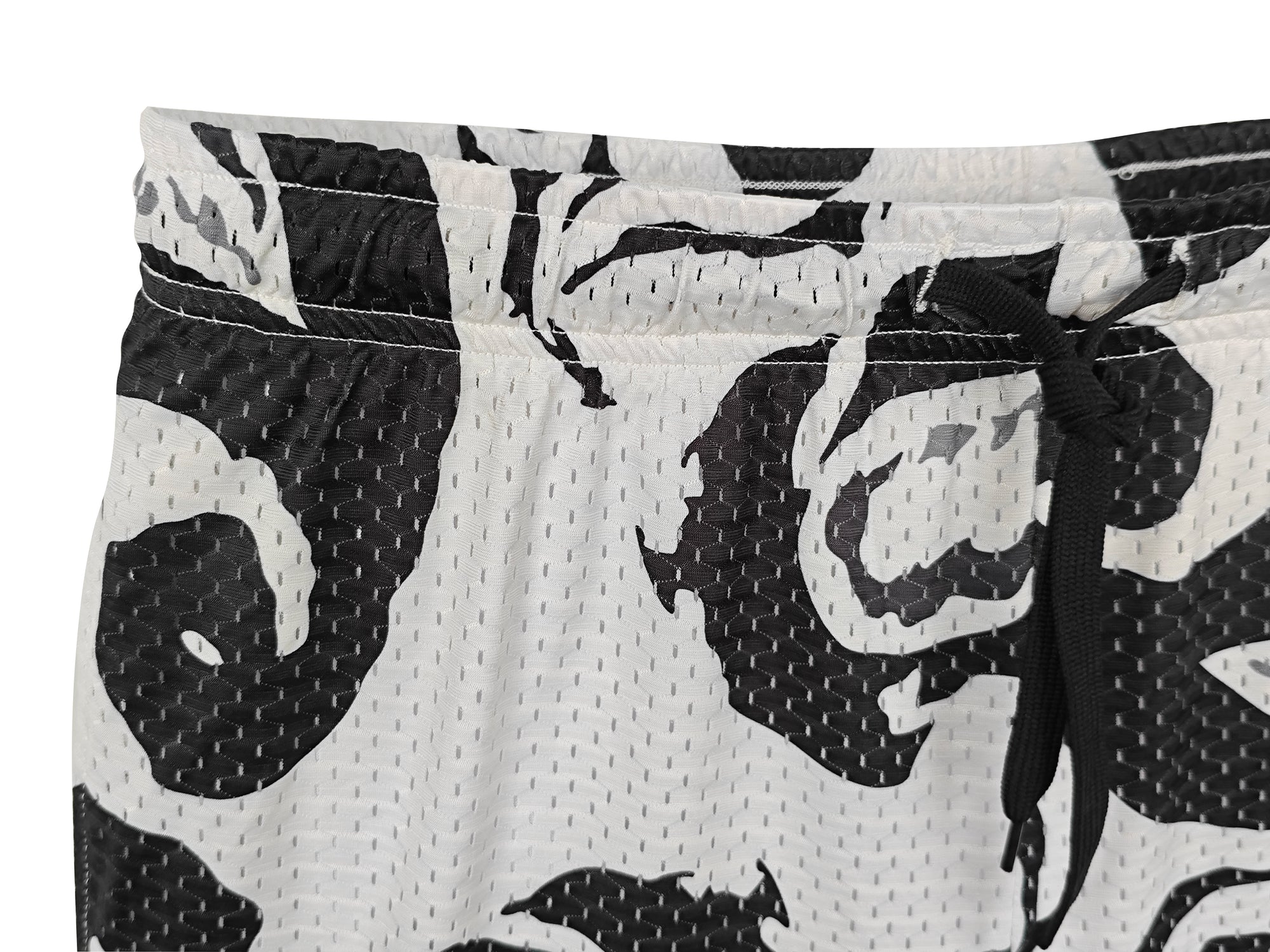 Men's Stretch Mesh Shorts with Paisley Print - 80% Polyester 20% Spandex Loose-Fit Drawstring Casual Shorts