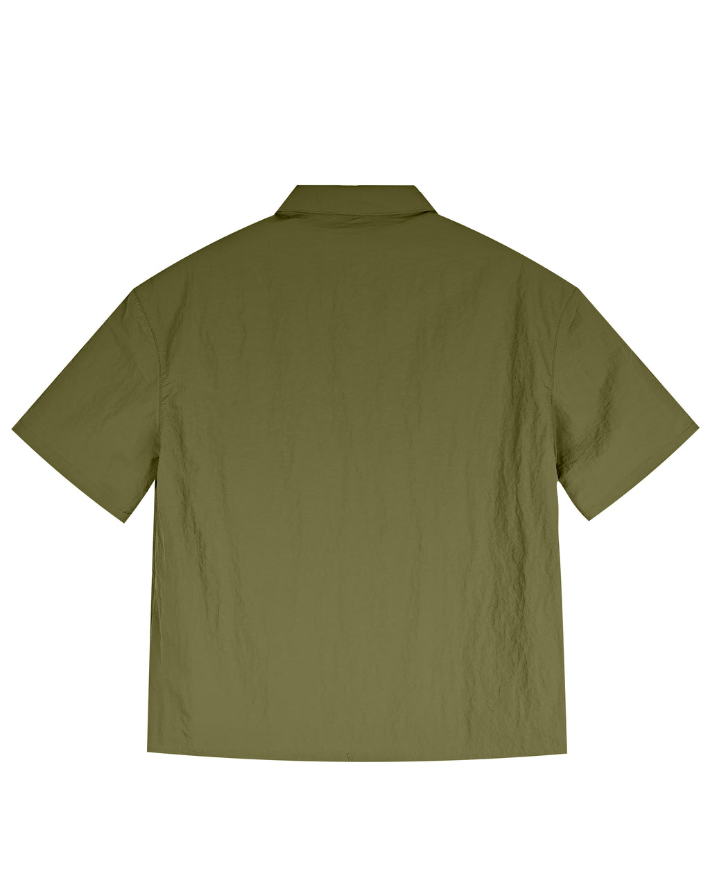 Men's Relaxed Fit 100% Nylon Utility Shirt - Short Sleeve Collared Casual Top with Multi Patch Pockets