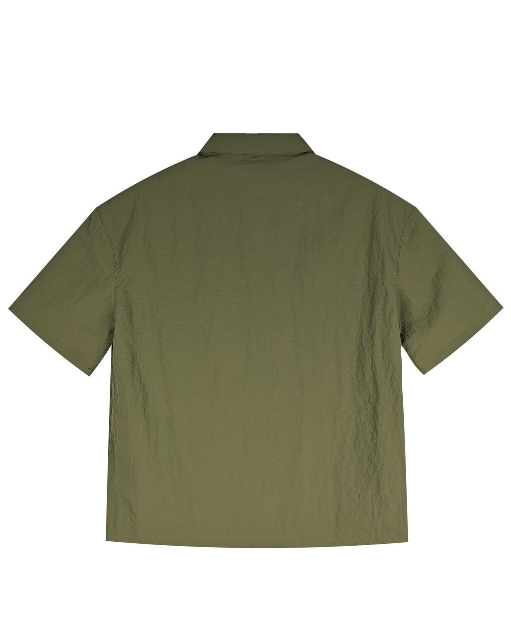 Men's Relaxed Fit 100% Nylon Short Sleeve Shirt - Collared Casual Top with Dual Patch Pockets
